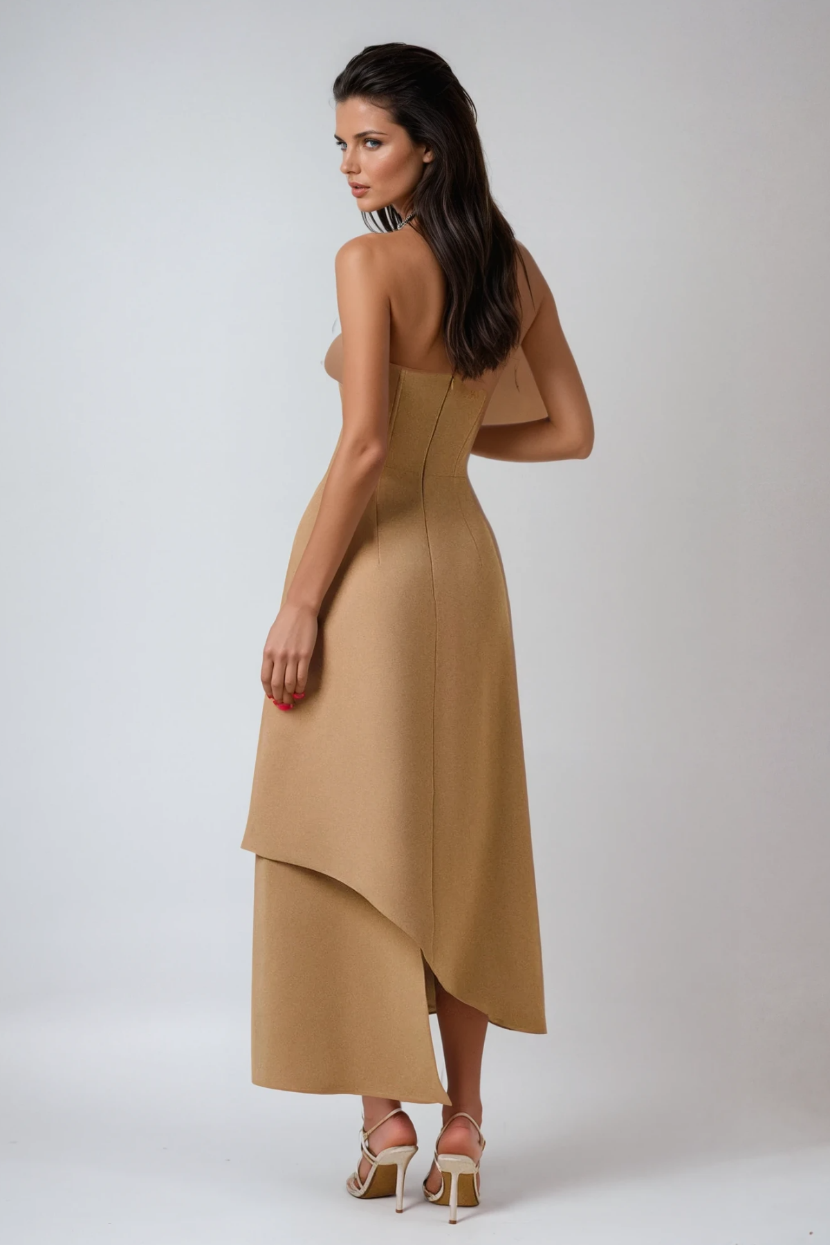 Bobby Strapless Asymmetric Maxi Dress