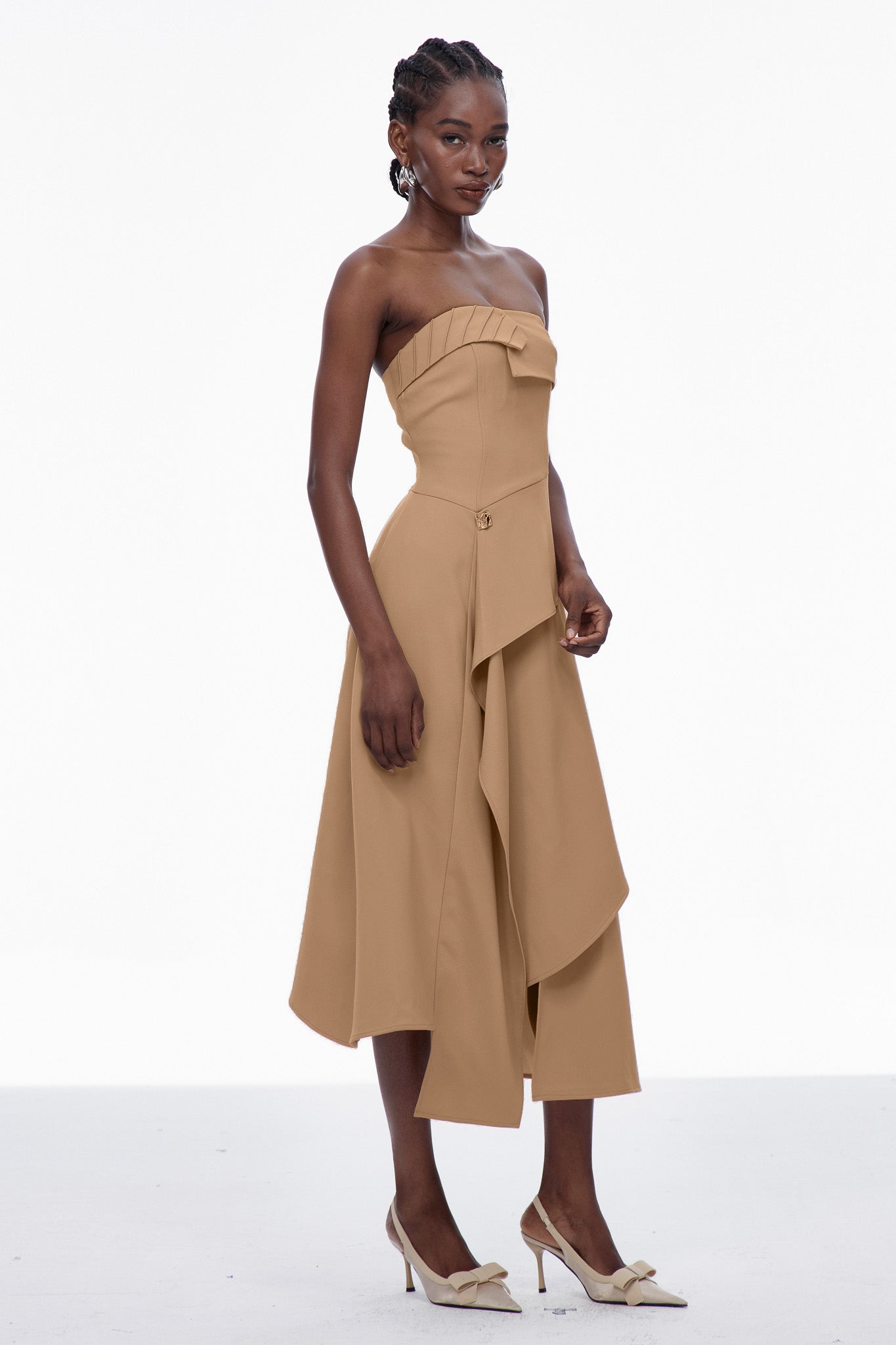 Bobby Strapless Asymmetric Maxi Dress