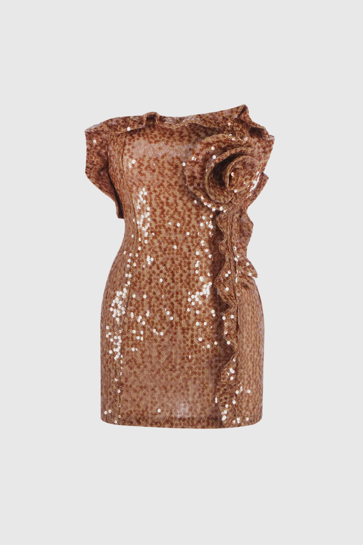 Bode Sequin Flower Mini Dress