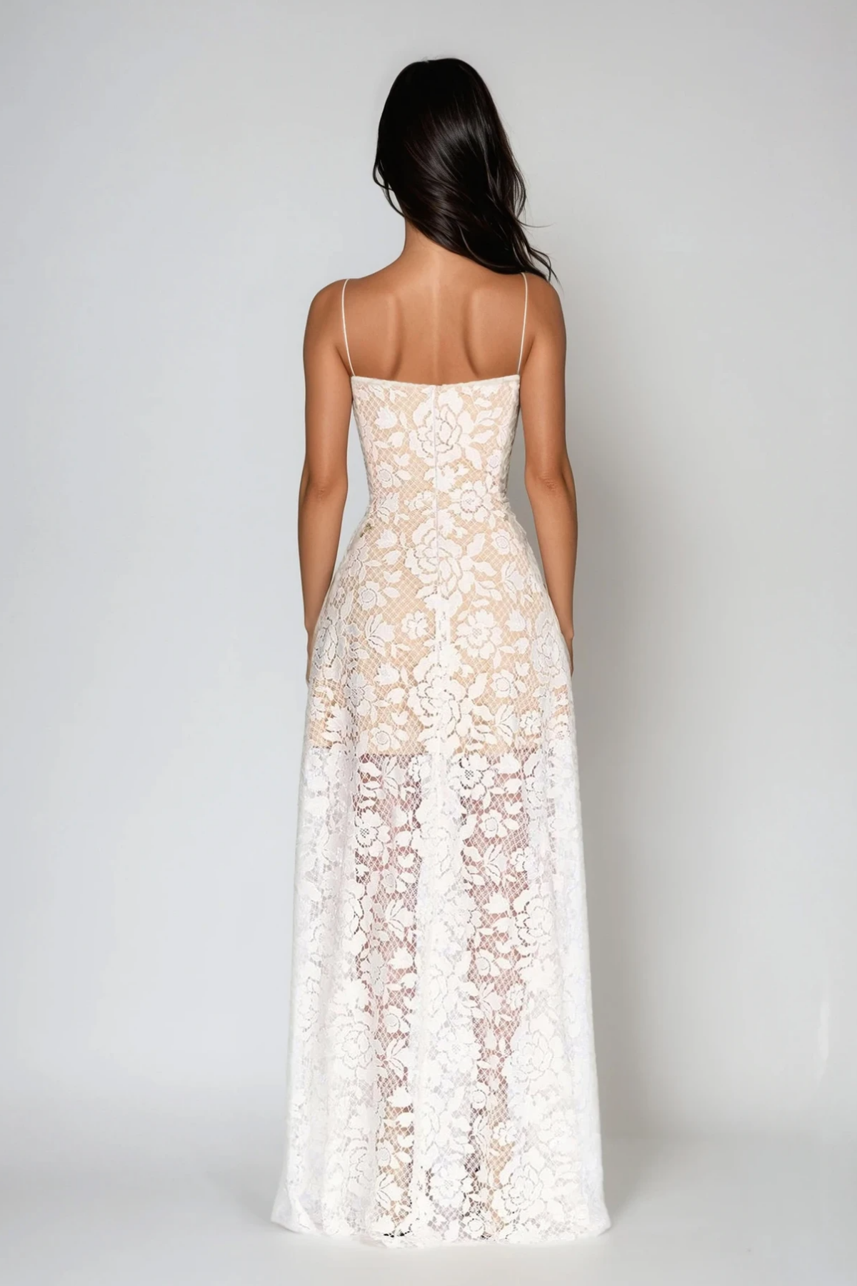 Bodie Lace Flower Maxi Dress