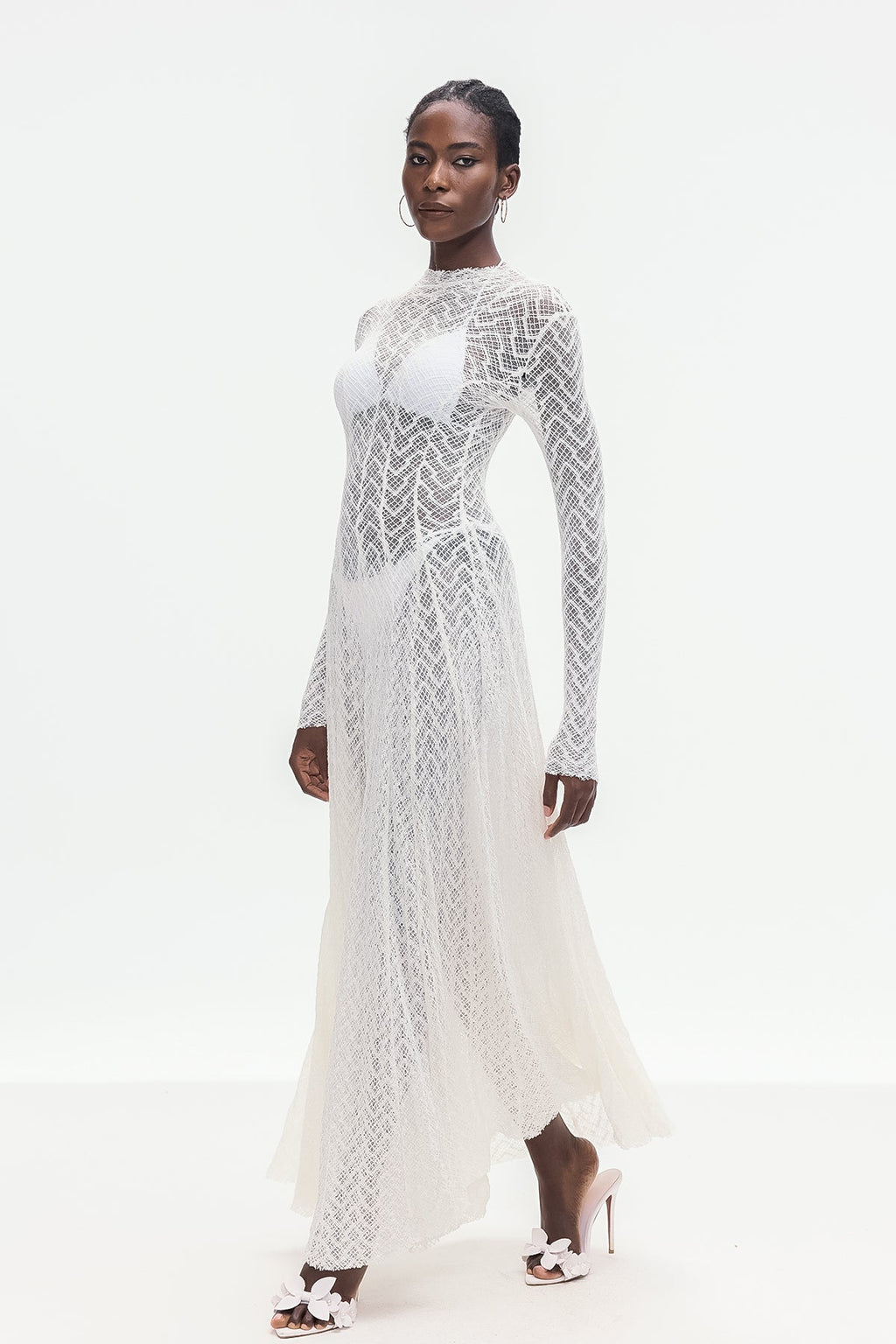 Boele Lace Stripe Maxi Dress