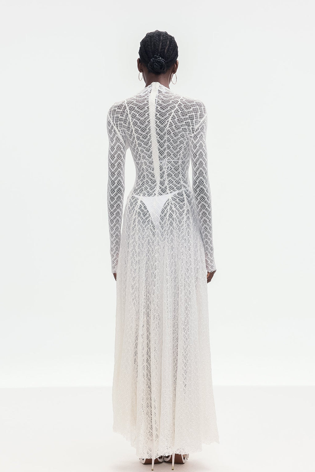 Boele Lace Stripe Maxi Dress