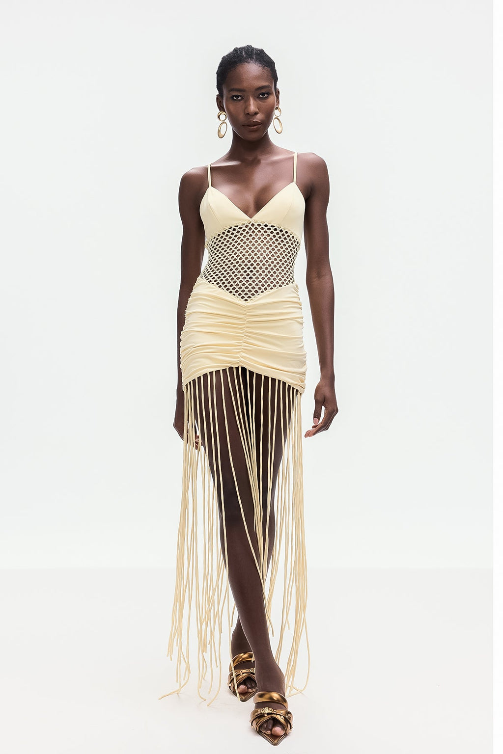 Bogdan Cutout Fringe Mini Dress