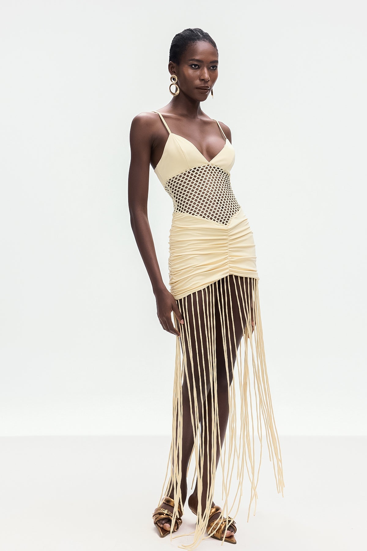 Bogdan Cutout Fringe Mini Dress