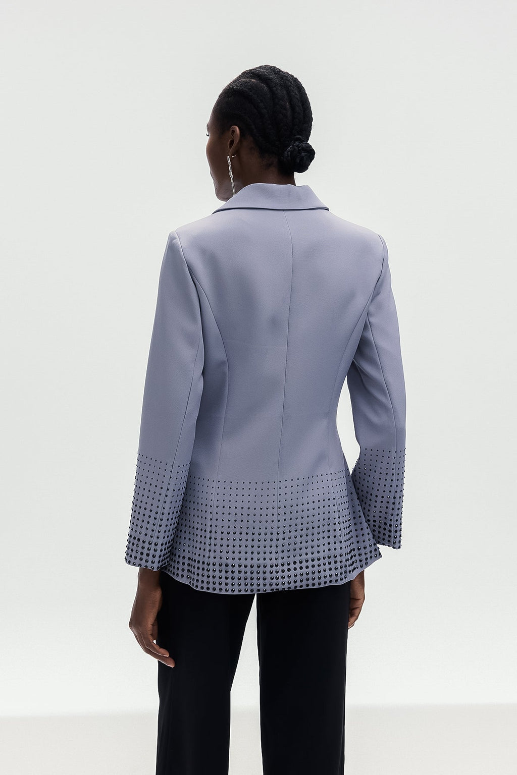 Bogomil Rhinestone Split Blazer In Grey