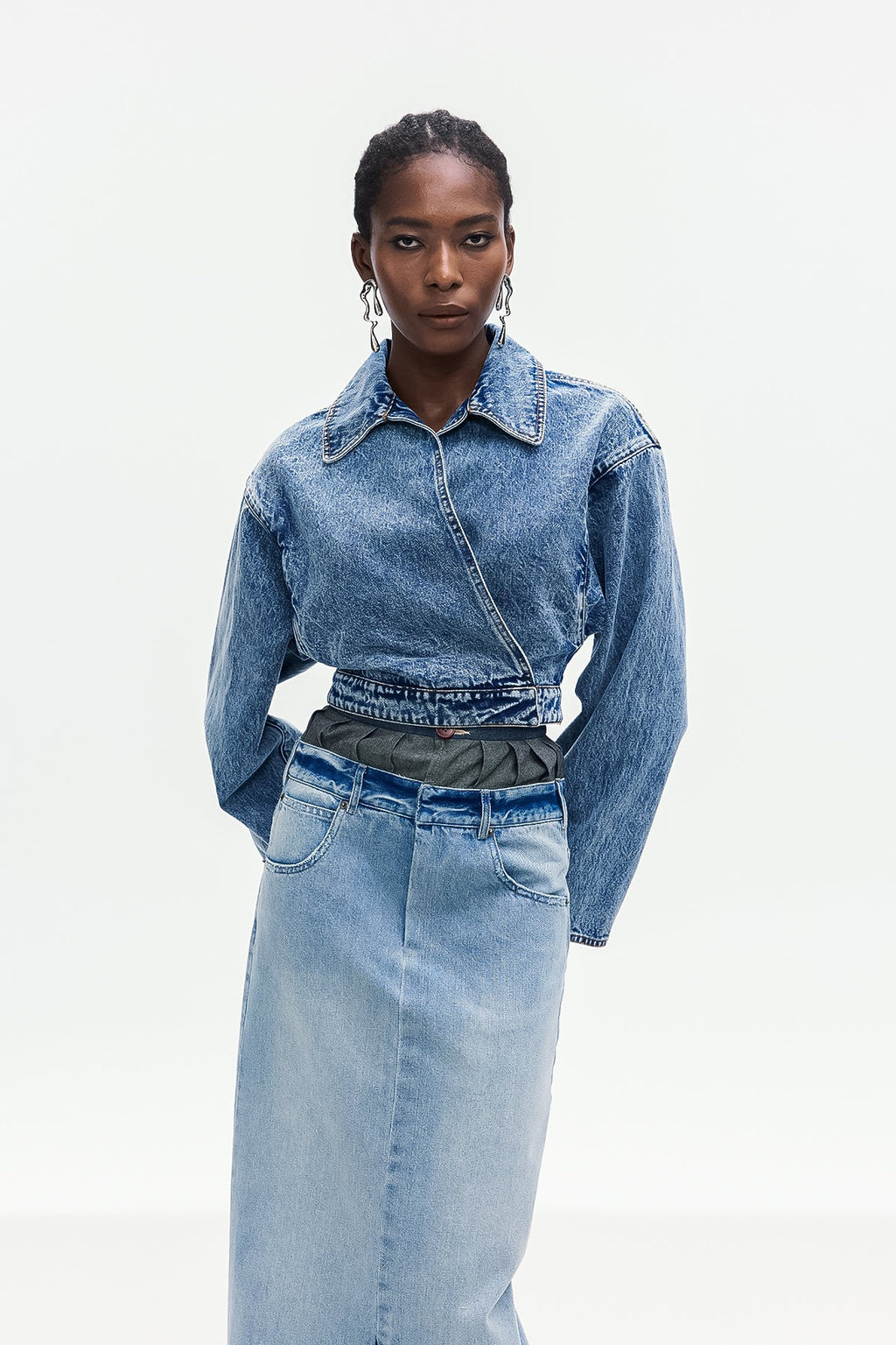 Bohuslava Asymmetric Denim Jacket