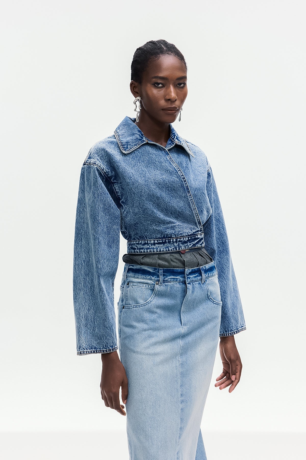 Bohuslava Asymmetric Denim Jacket