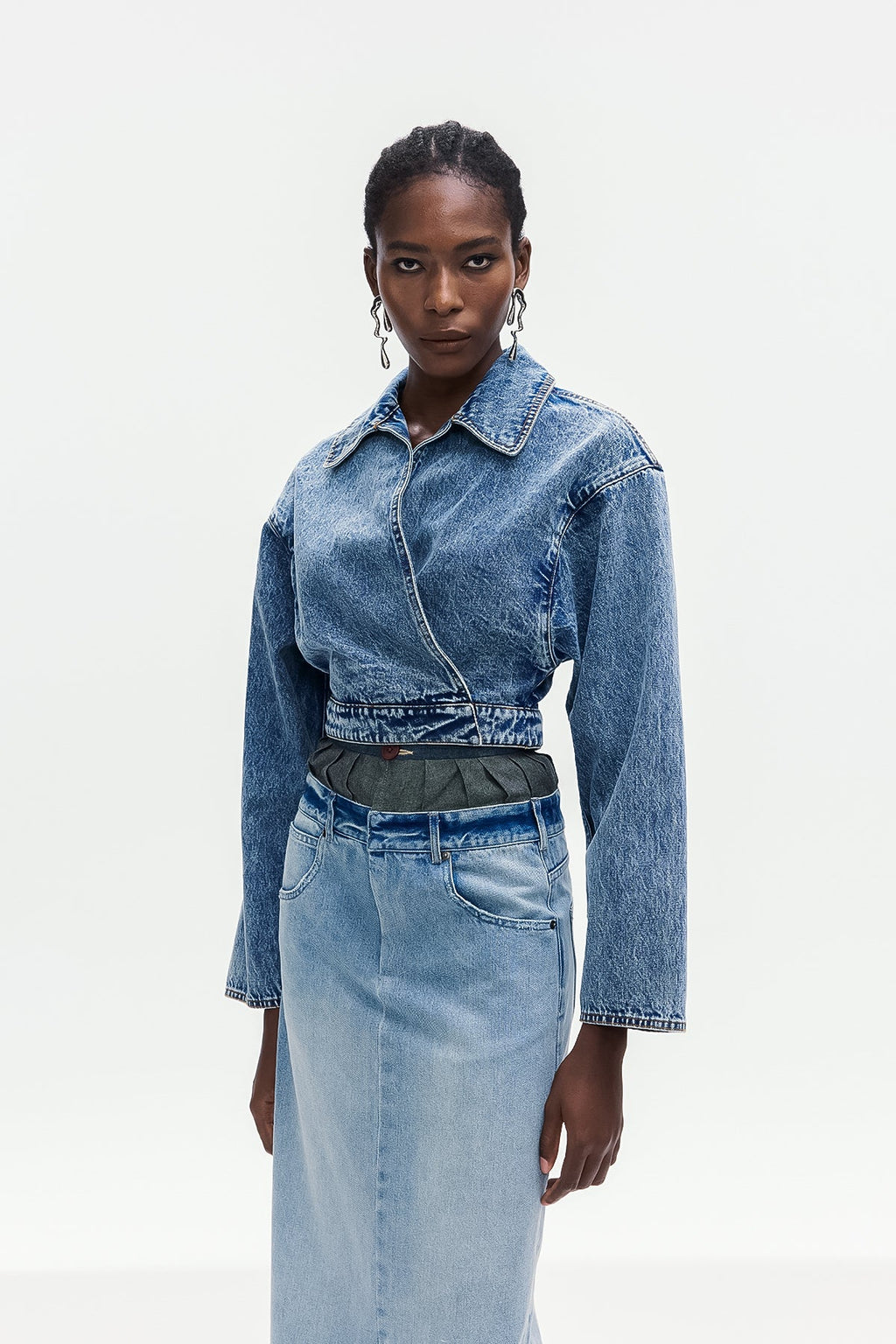 Bohuslava Asymmetric Denim Jacket