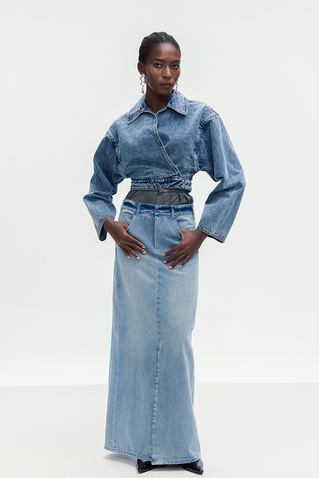 Bohuslava Asymmetric Denim Jacket