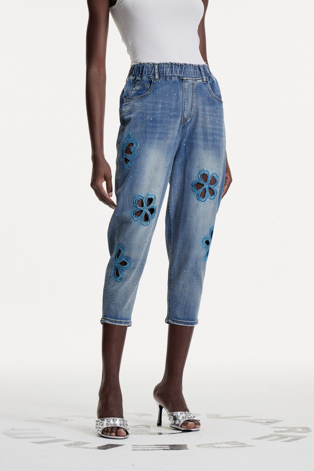 Boitumelo Cutout Flower Jeans