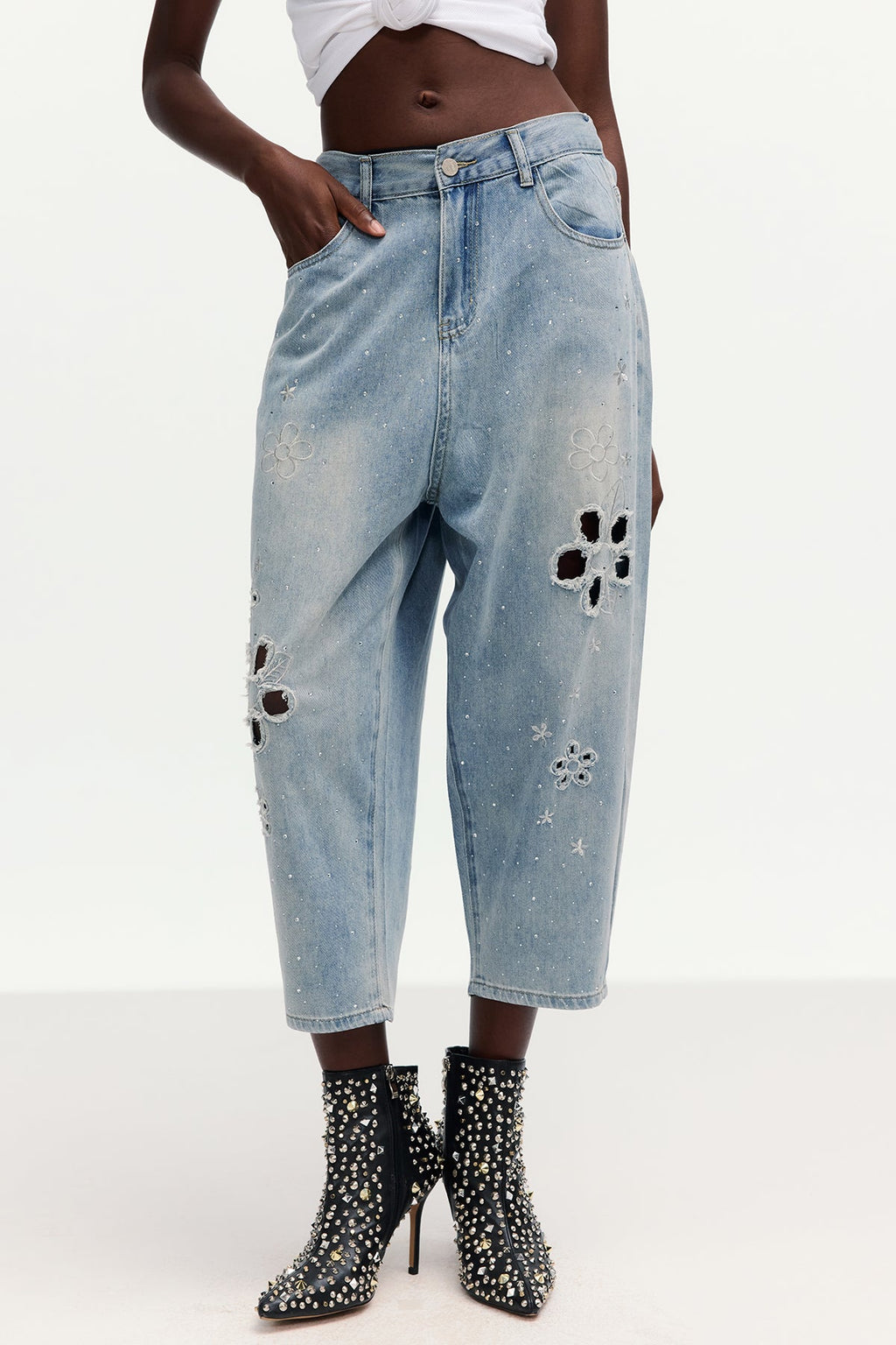Boitumelo Flower Cutout Jeans