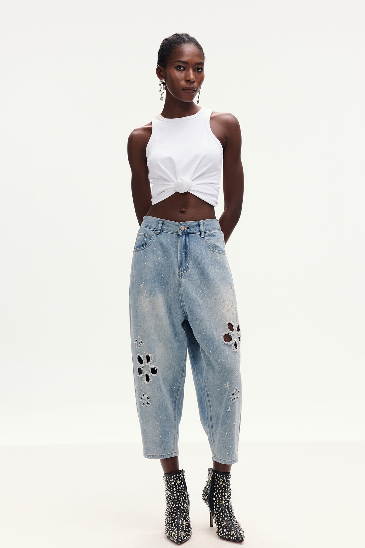 Boitumelo Flower Cutout Jeans