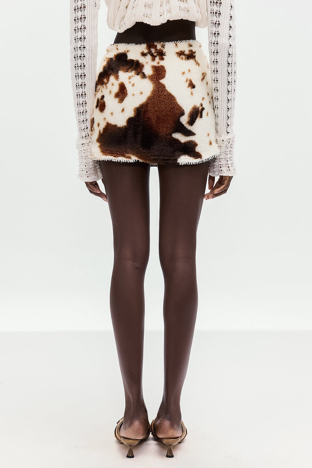 Bojana Cow Print Mini Skirt