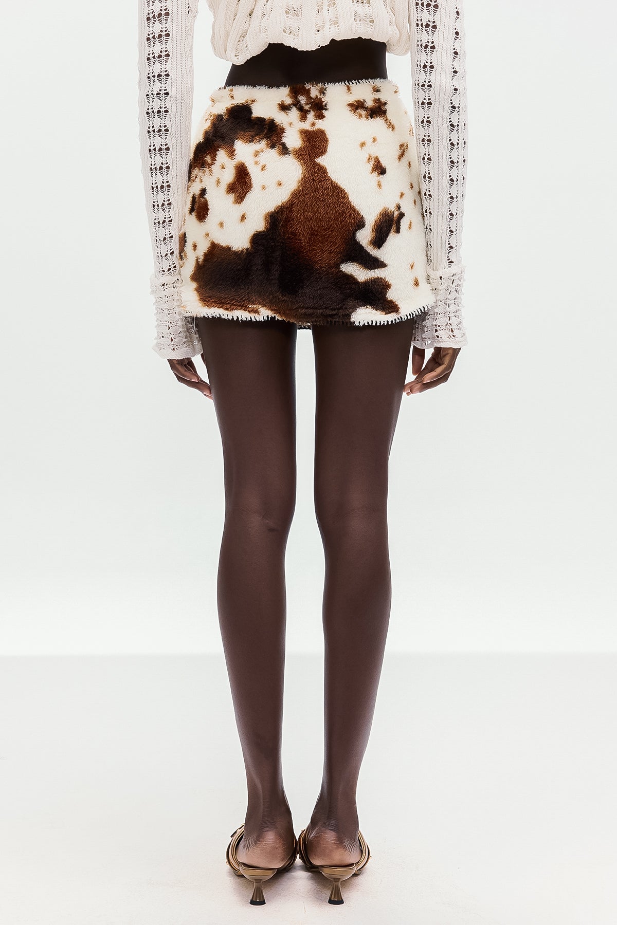 Bojana Cow Print Mini Skirt