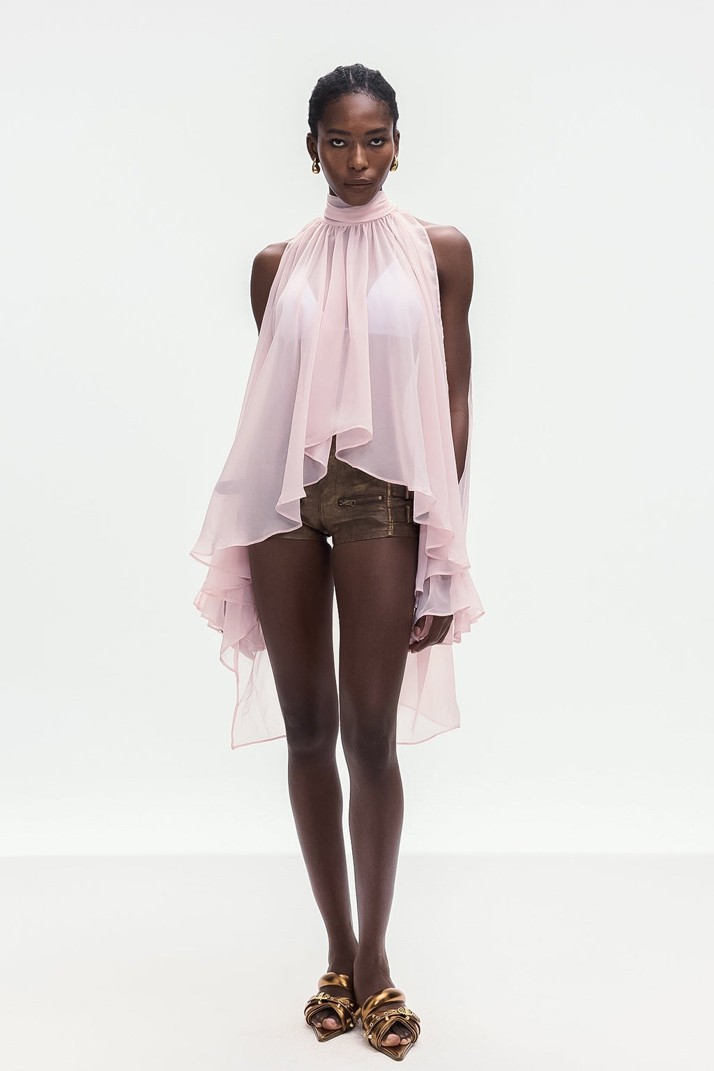 Bokamoso Buckle Leather Mini Pants