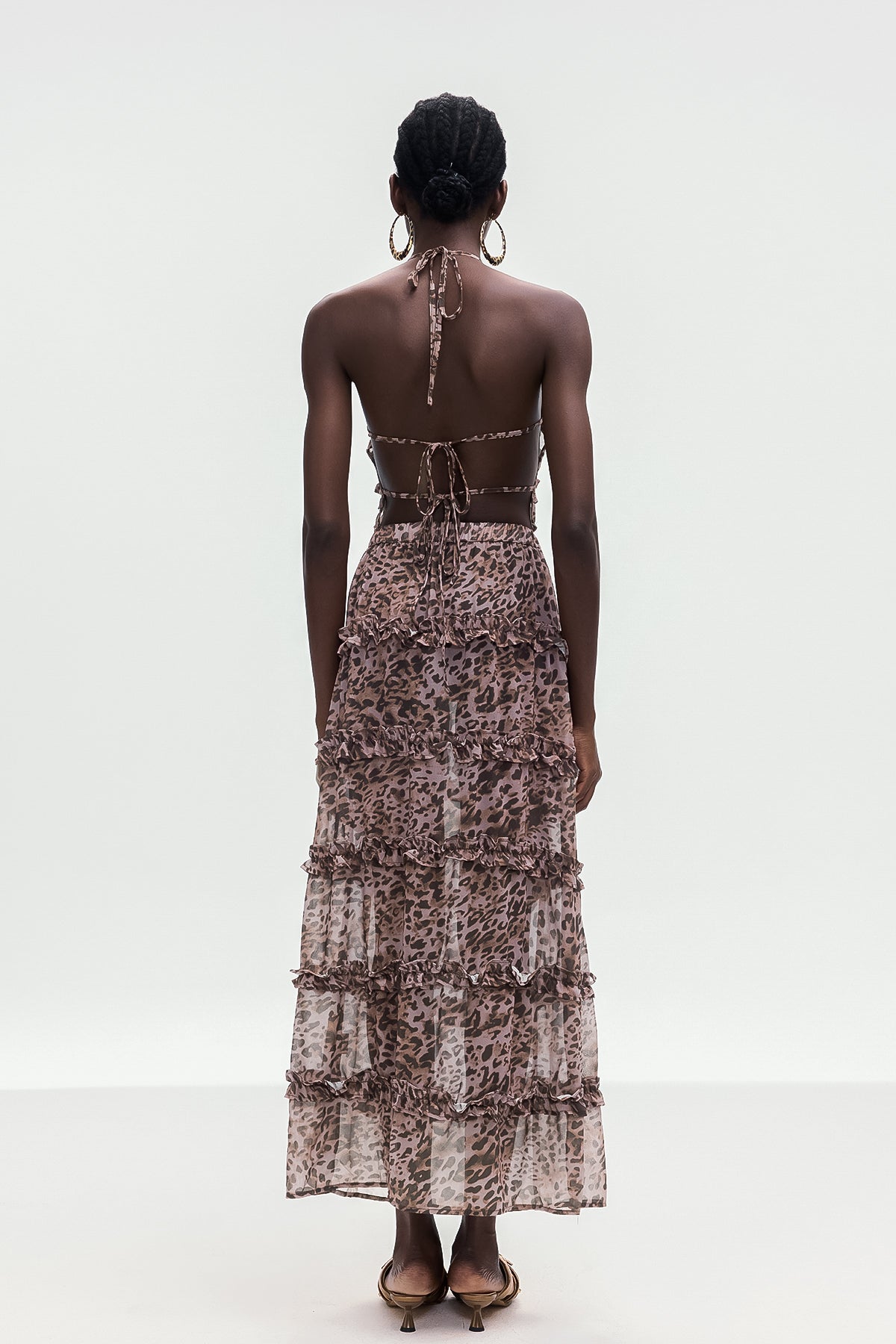 Boniface Leopard Ruffle Skirt Set