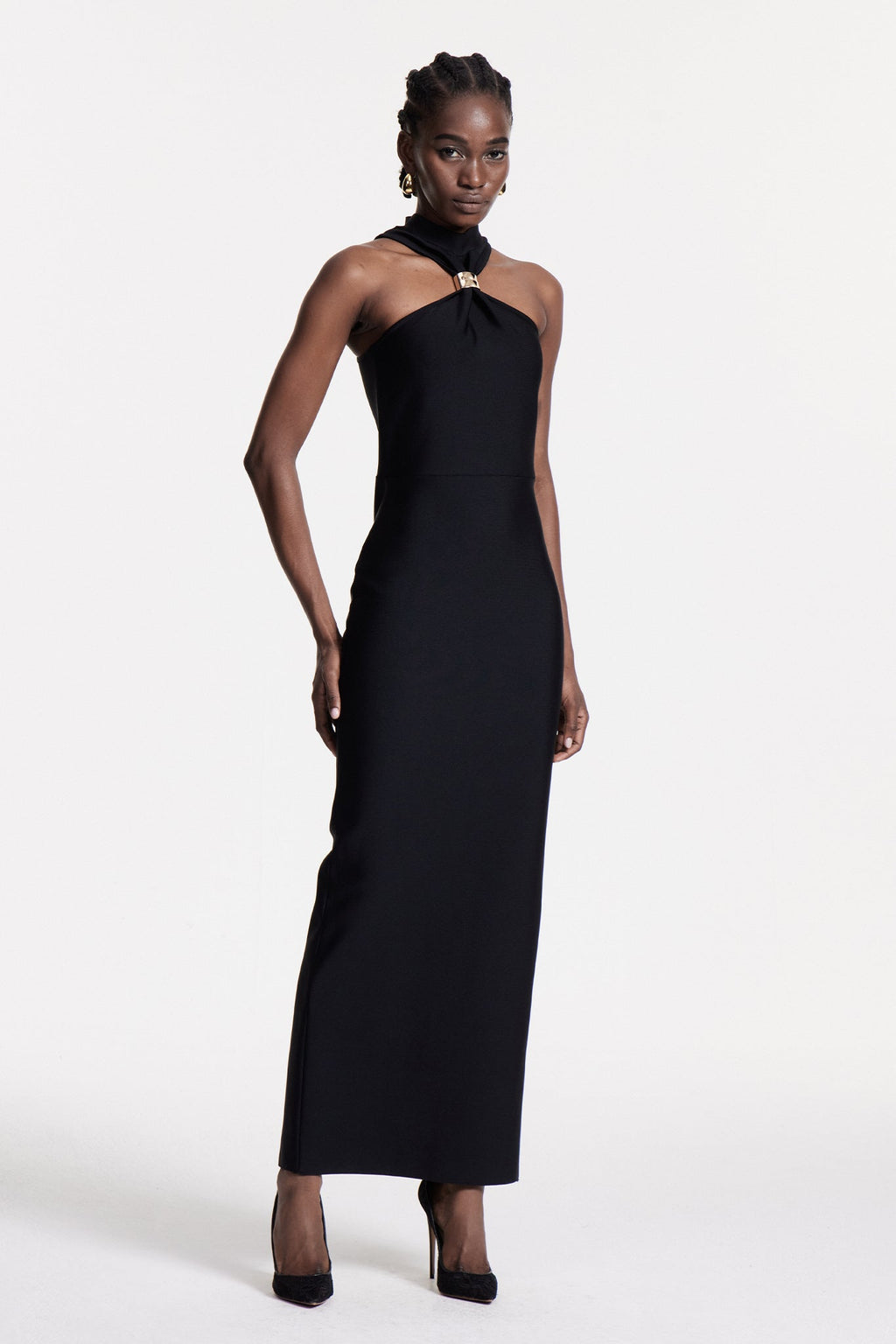 Borivoje Halter Neck Maxi Dress