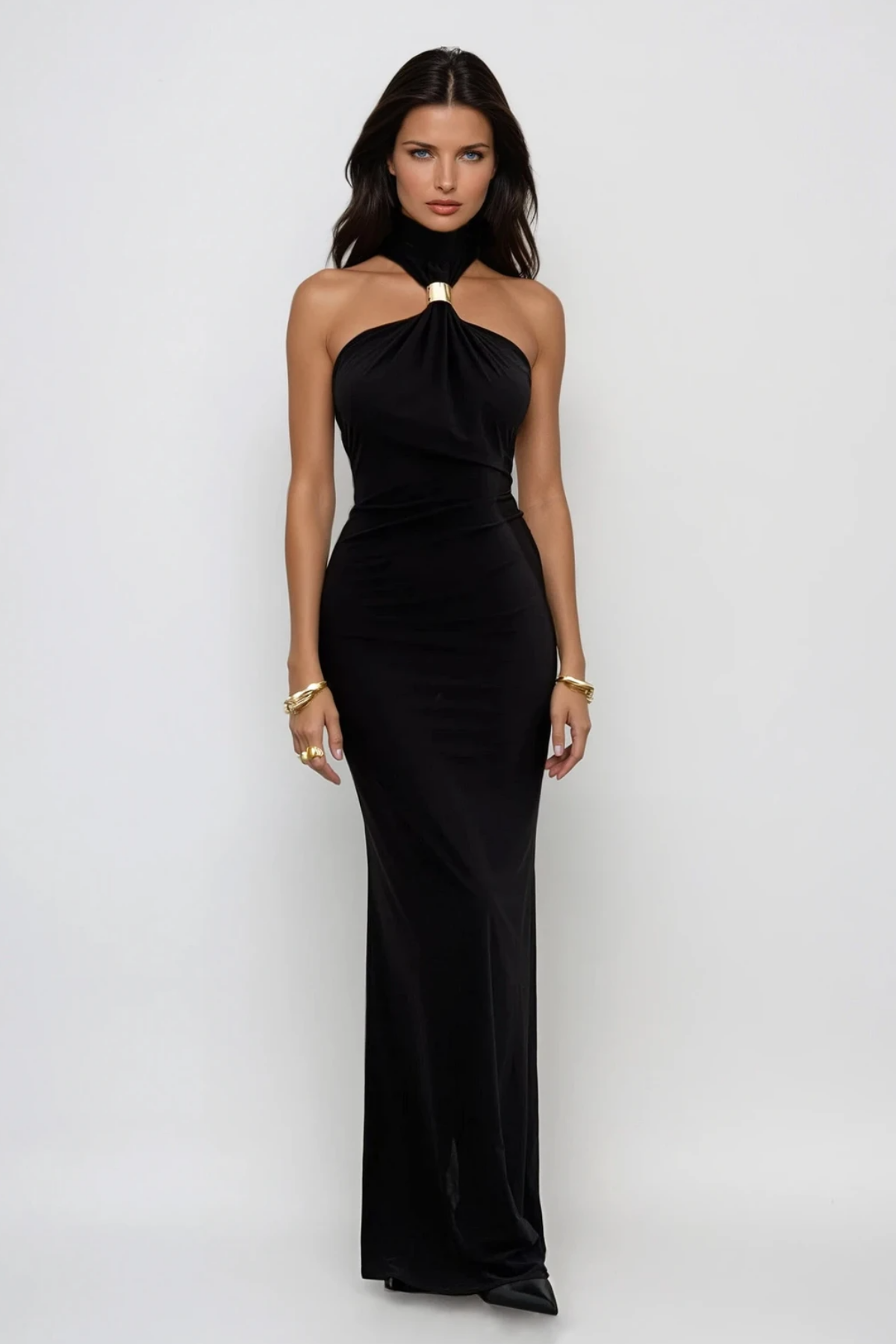 Borivoje Halter Neck Maxi Dress