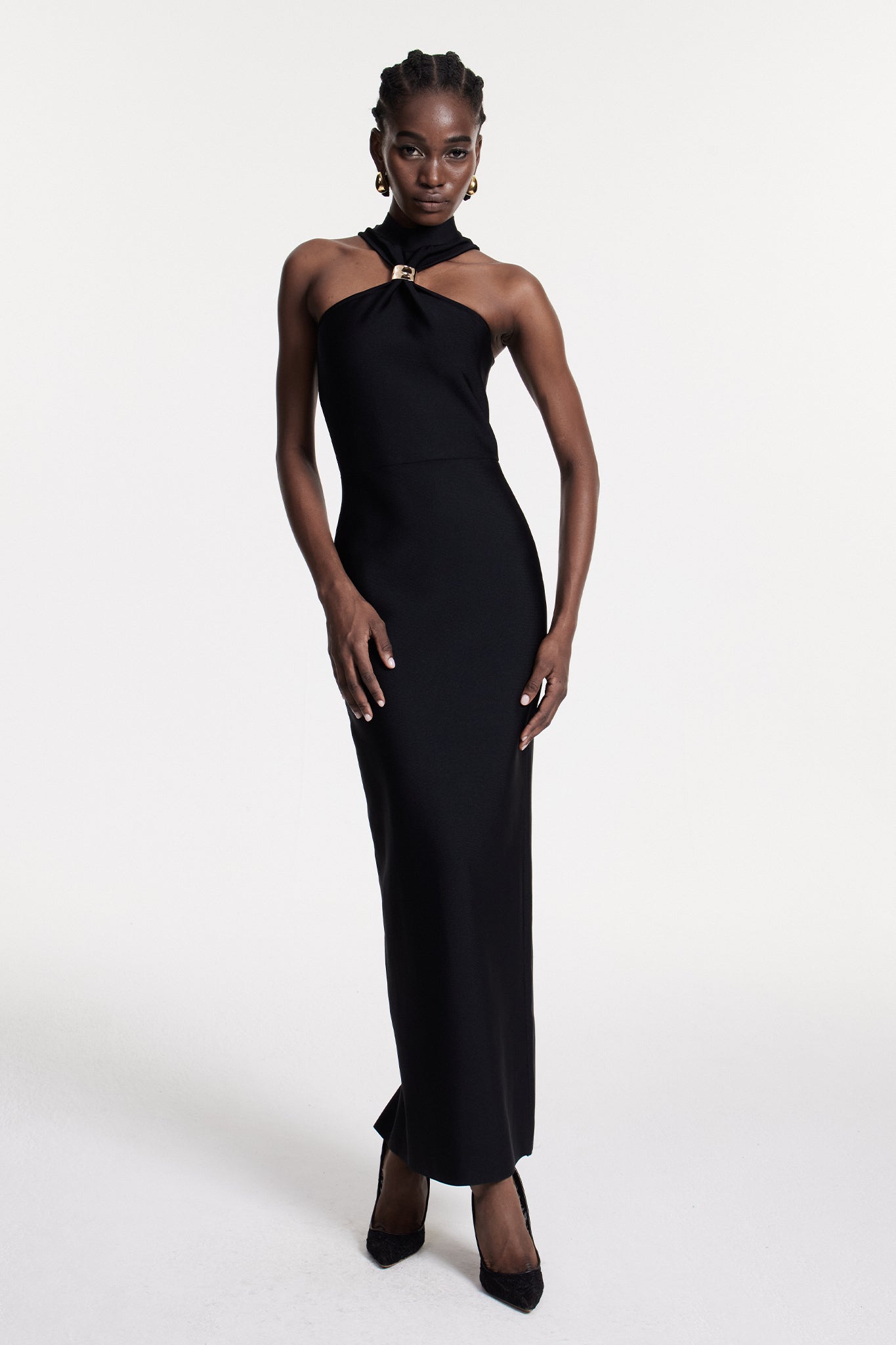 Borivoje Halter Neck Maxi Dress