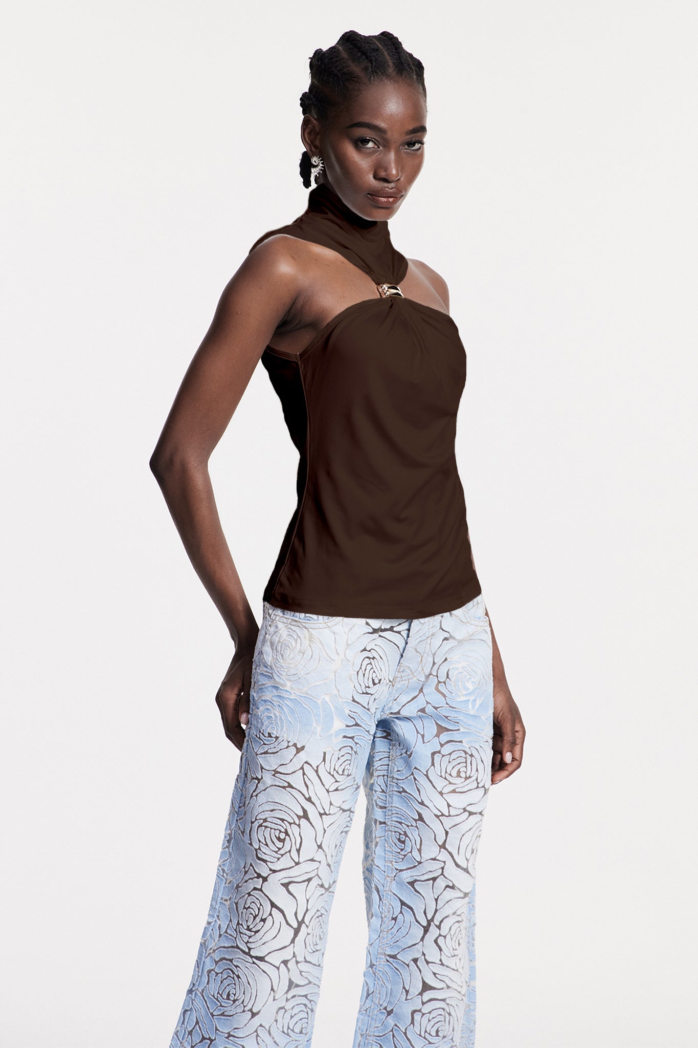 Borivoje Sleeveless Top In Brown