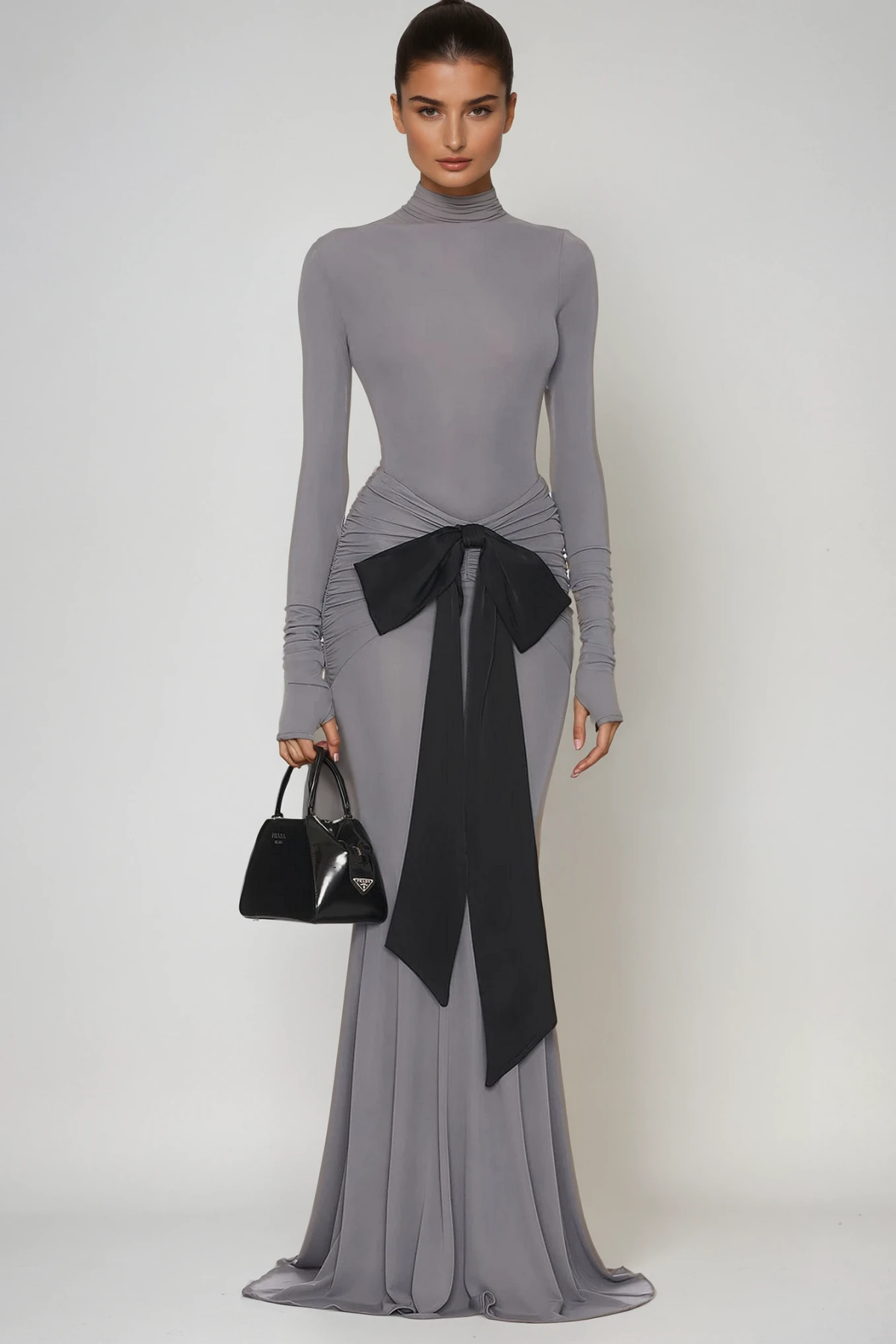 Borys Bow Ruch Maxi Dress