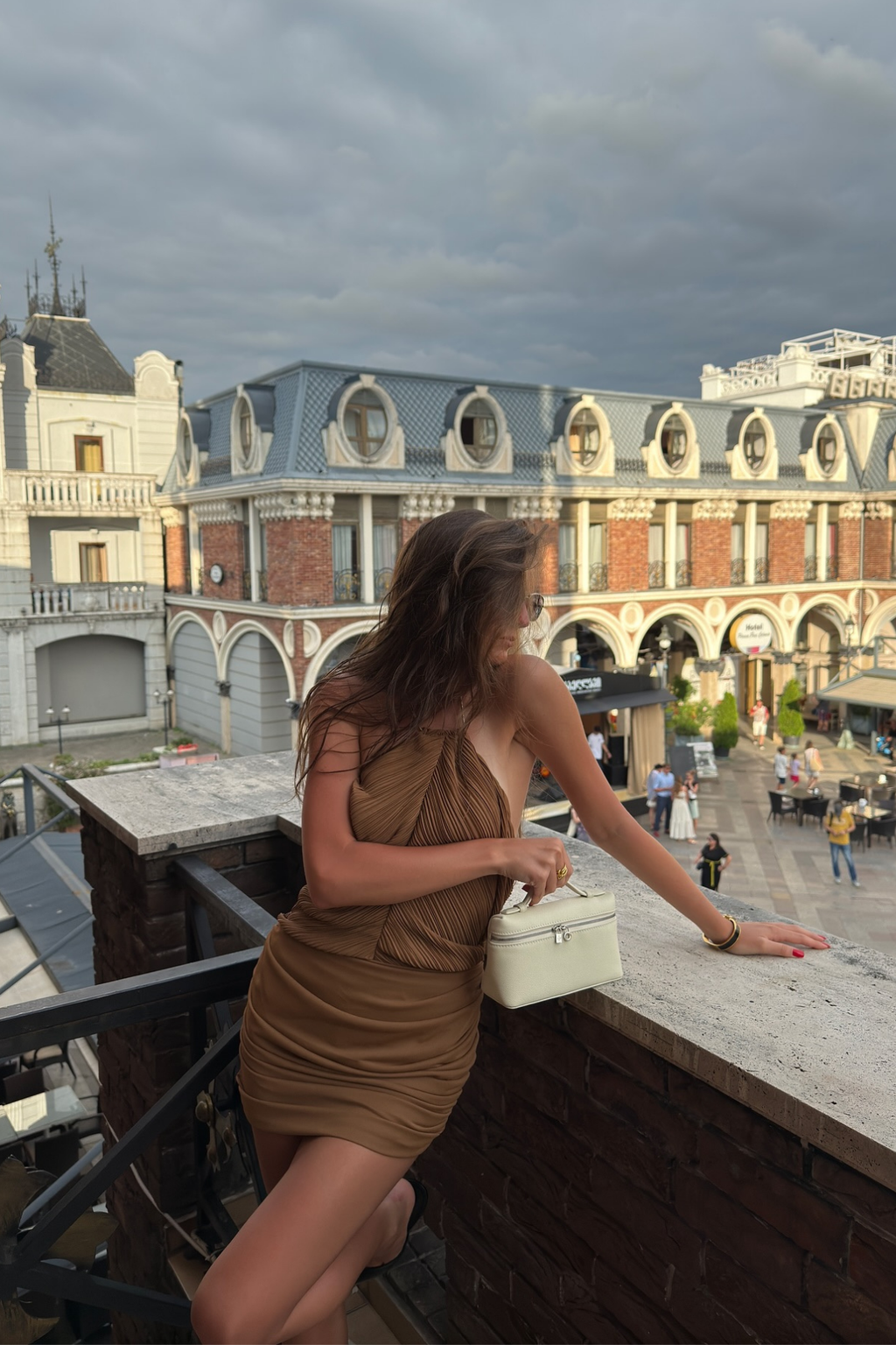 Bosse Ruch Halter Neck Mini Dress