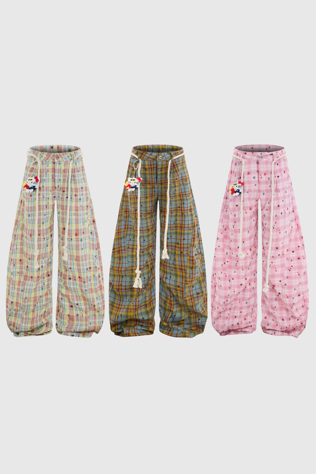 Botum Grid Star Jeans In Pink