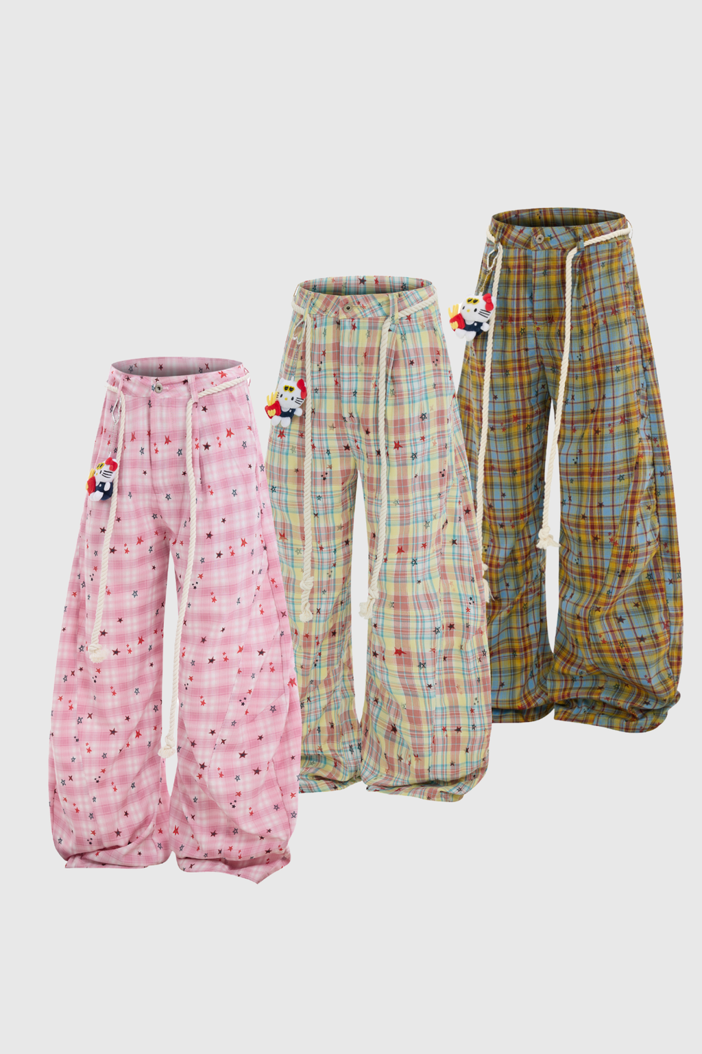 Botum Grid Star Jeans In Yellow