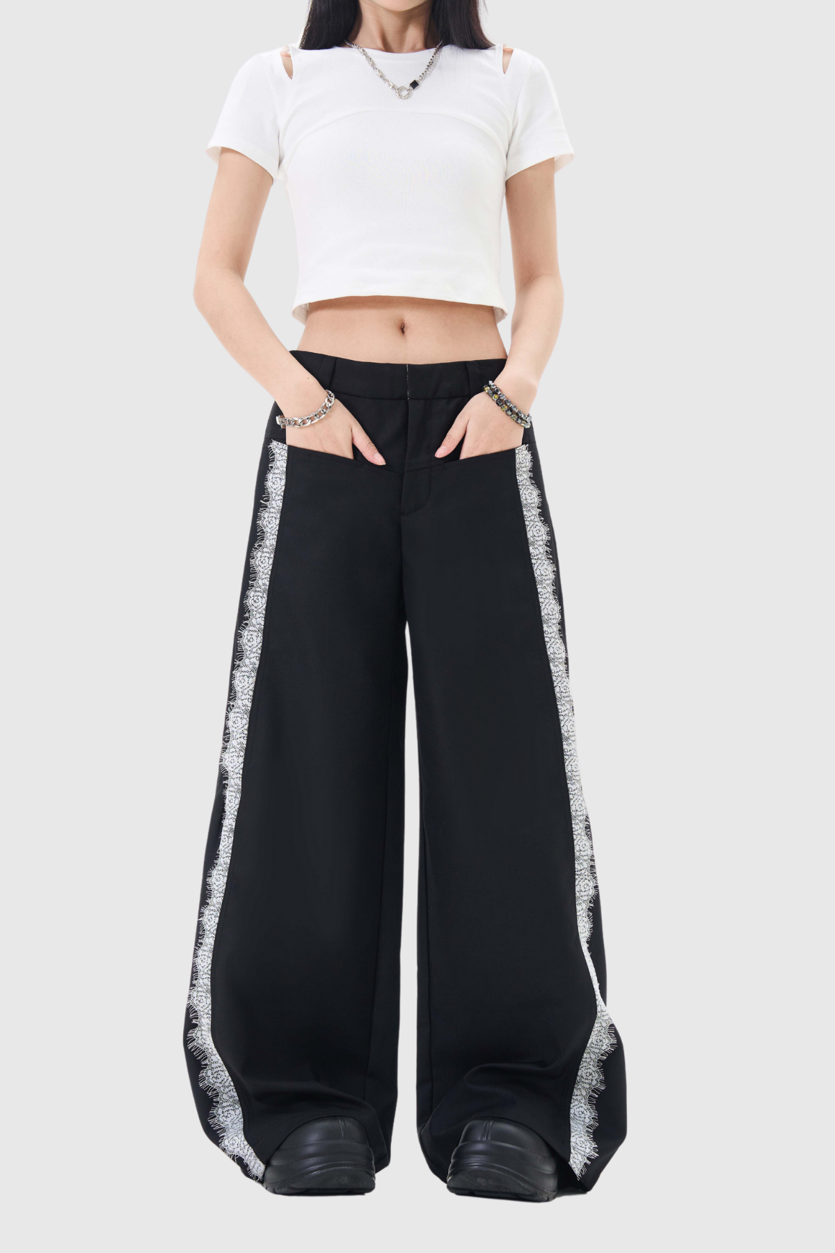 Boubacar Lace Pants In Black