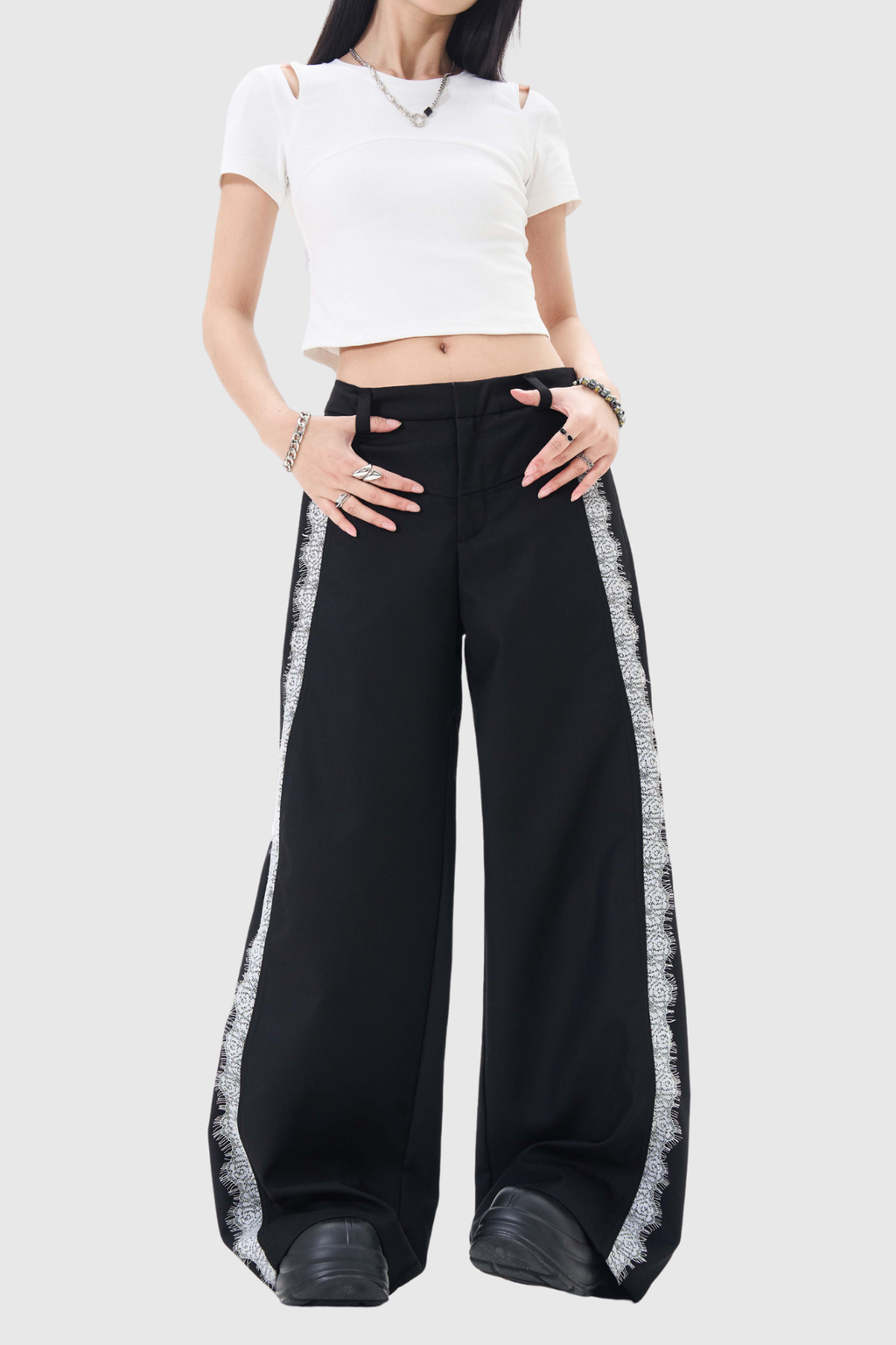 Boubacar Lace Pants In Black