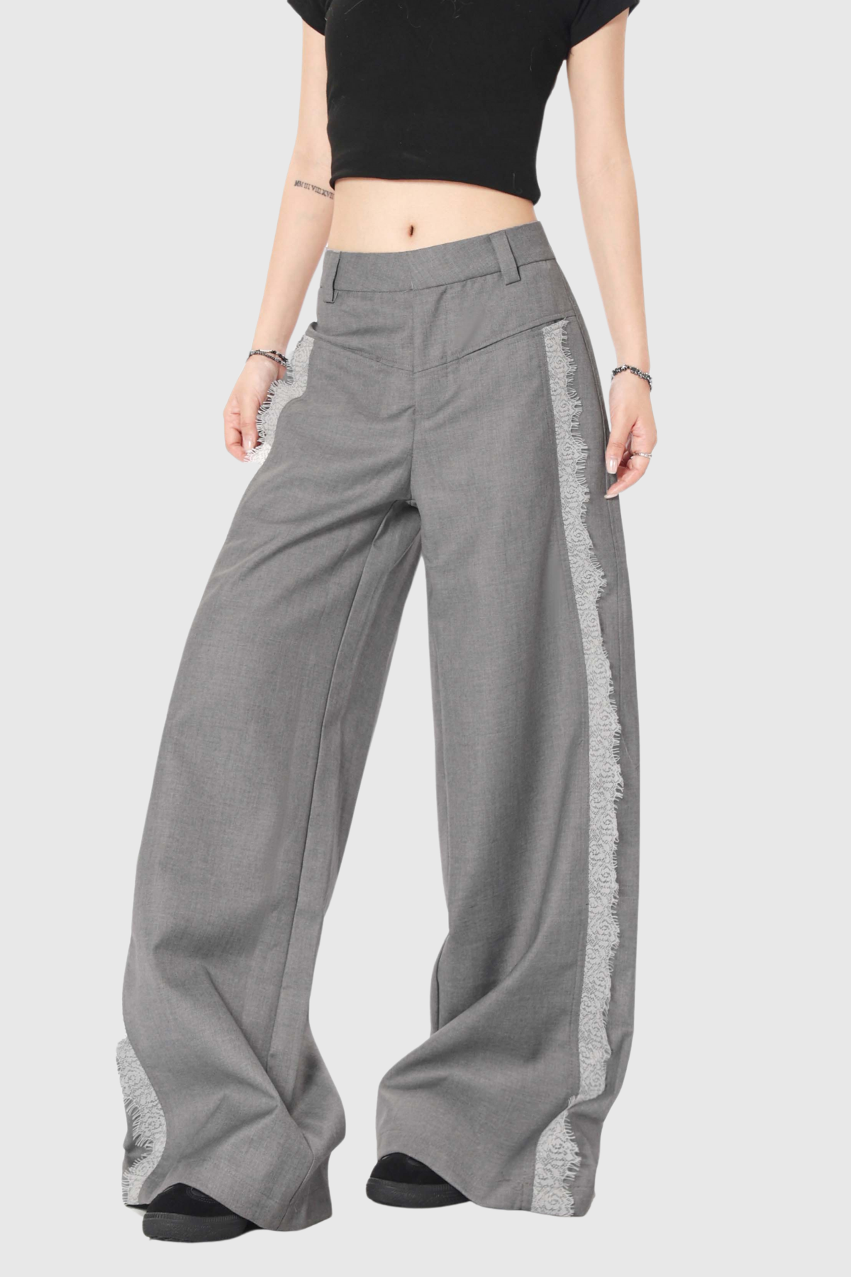 Boubacar Lace Pants In Grey