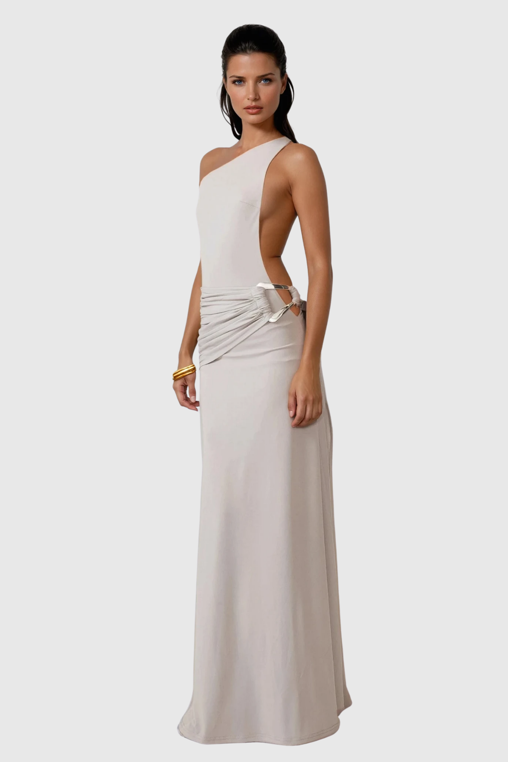 Bowen One Shouder Backless Maxi Dress