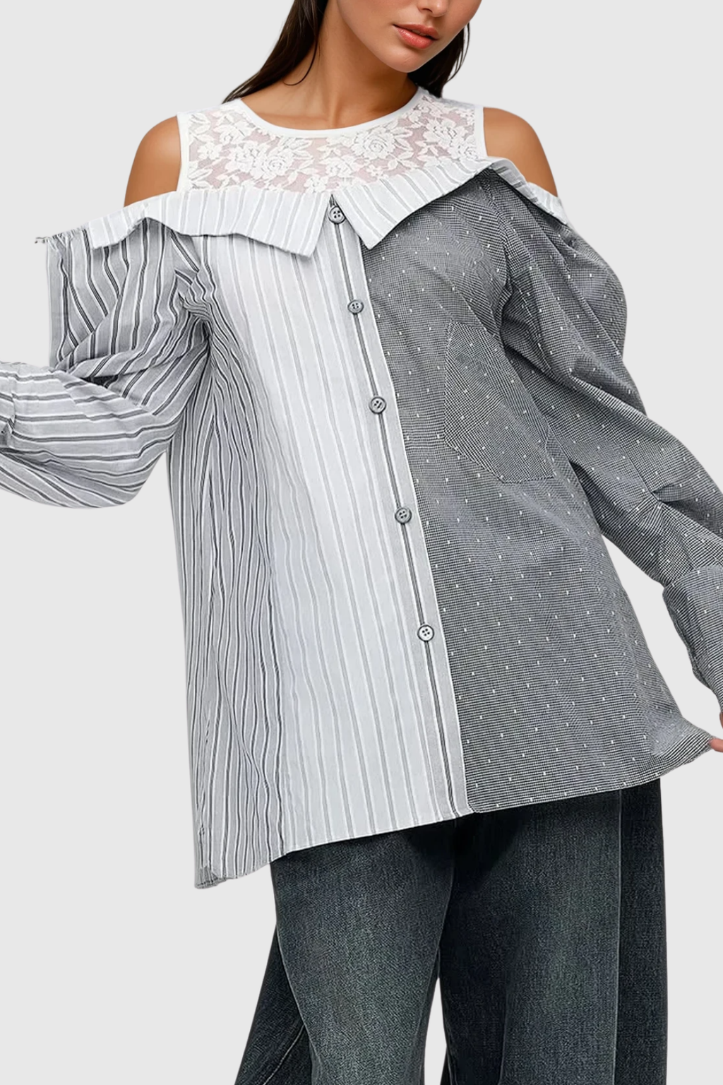 Boyko Lace Stripe Shirt