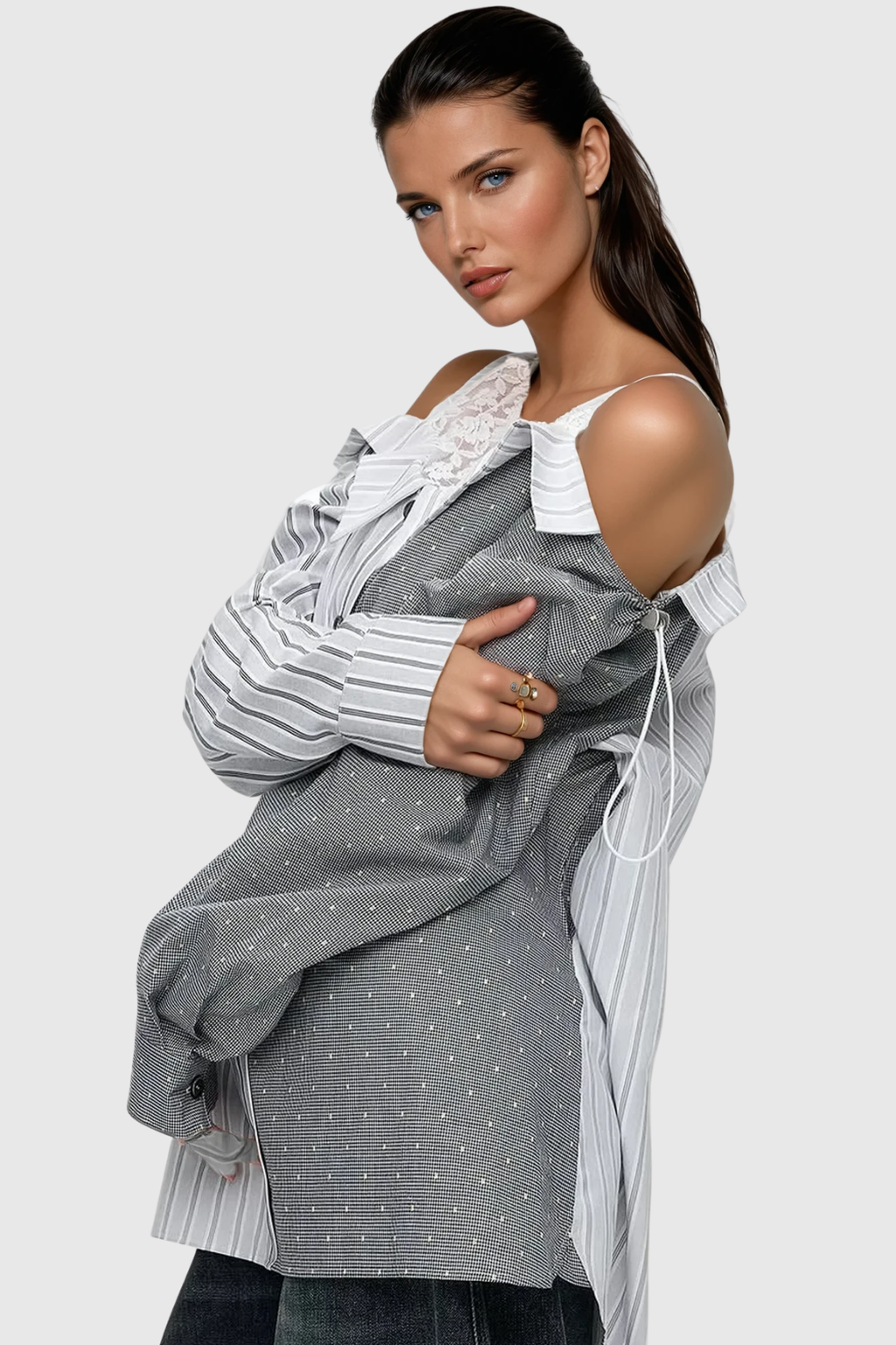 Boyko Lace Stripe Shirt