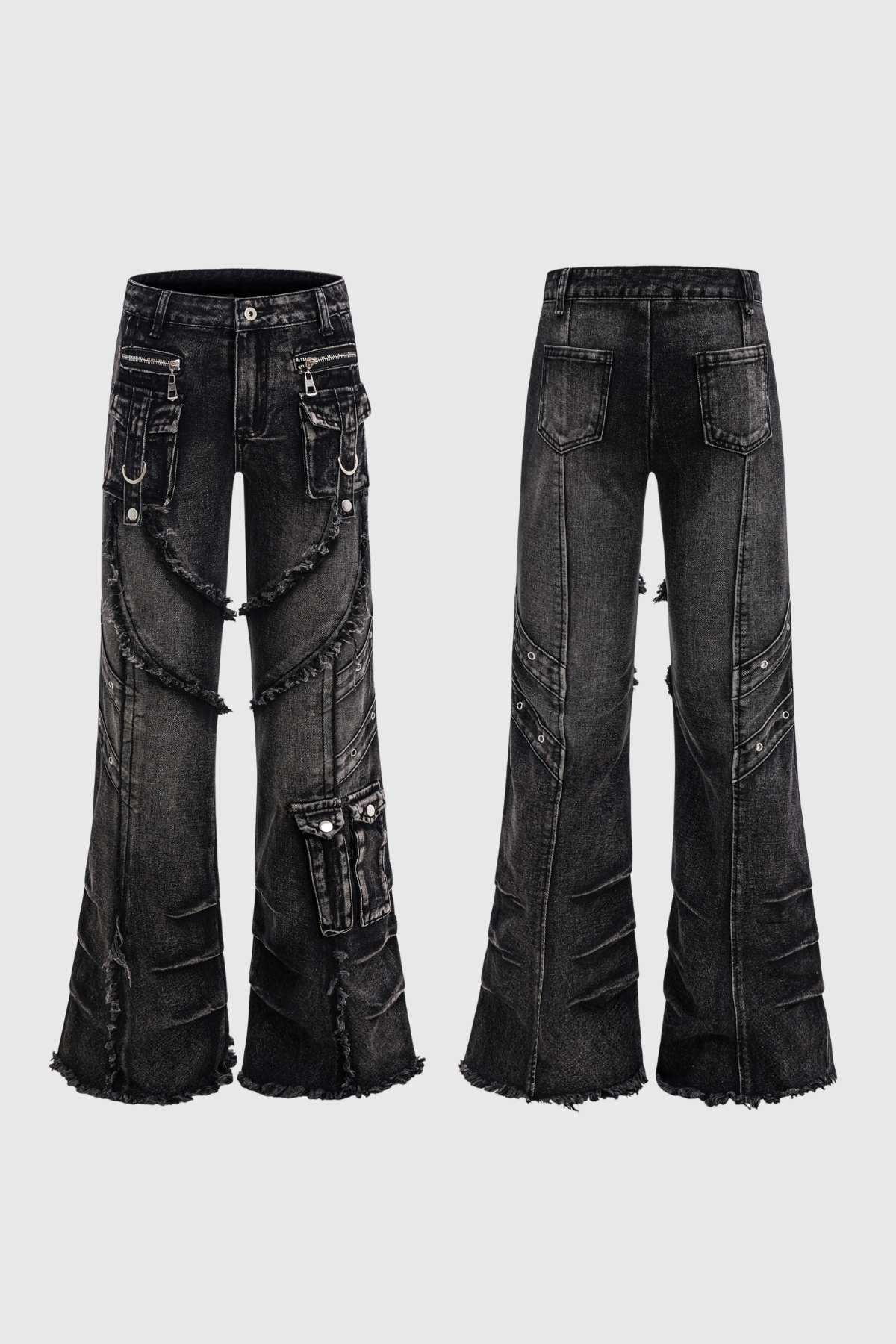Bradley Fringe Pocket Bootcut Jeans