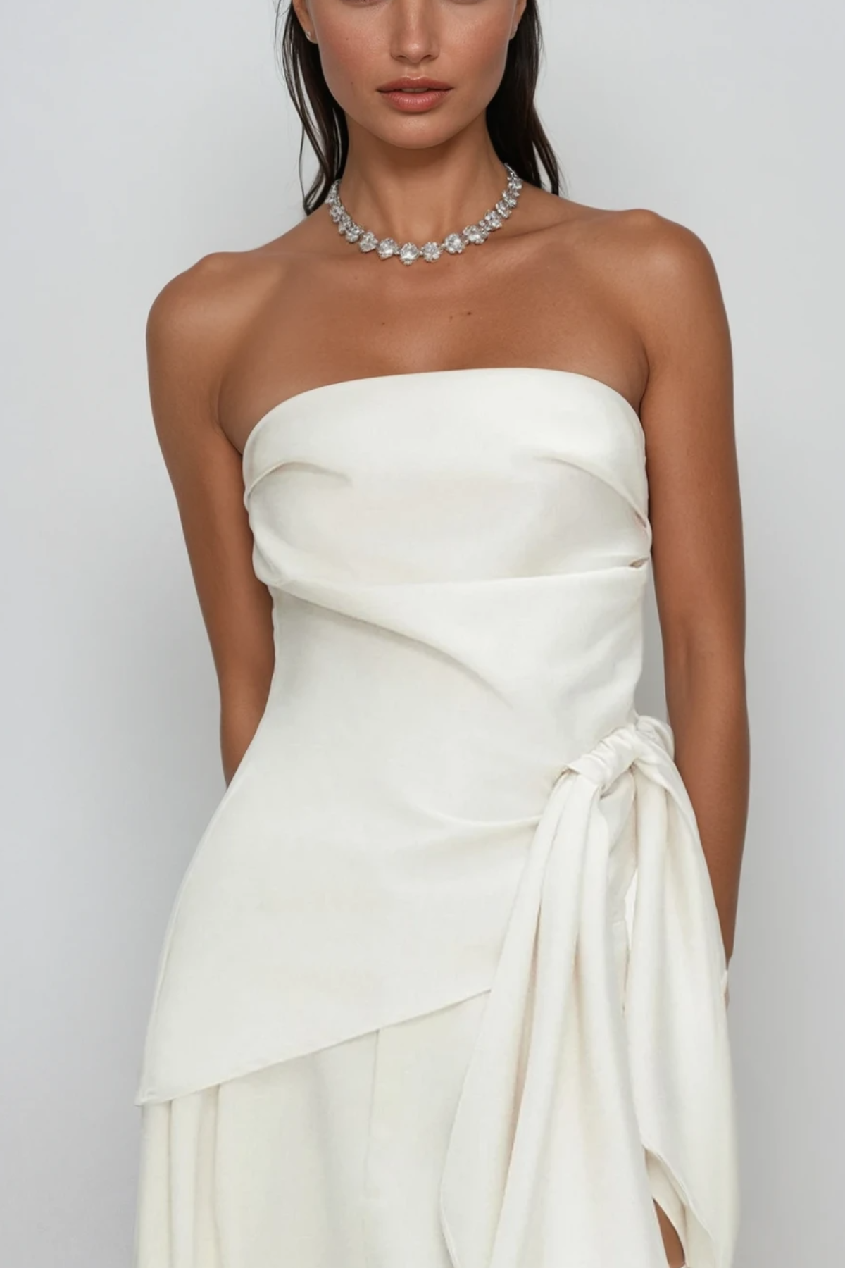 Braith Satin Lace Up Pants Set