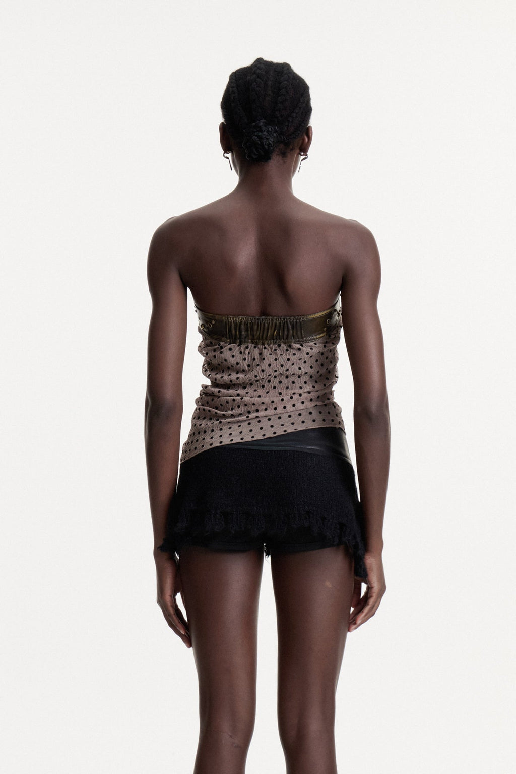 Brande Buckle Dot Flower Top