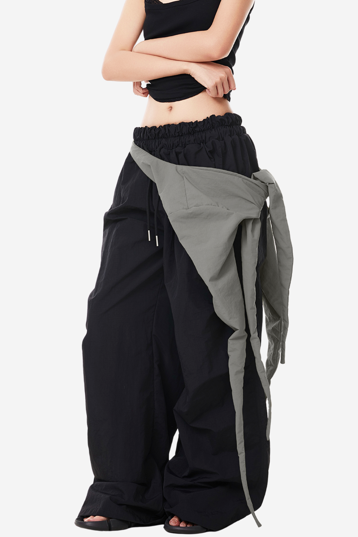 Brandie Lace Up Wide Pants