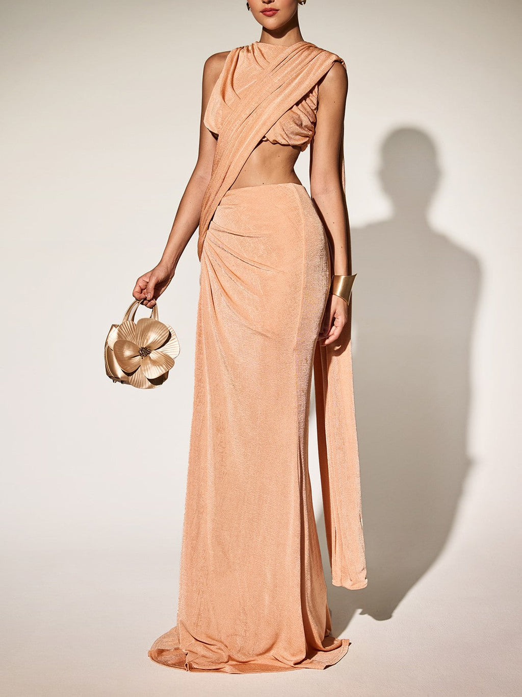 Breiana Sleeveless Ruch Maxi Dress