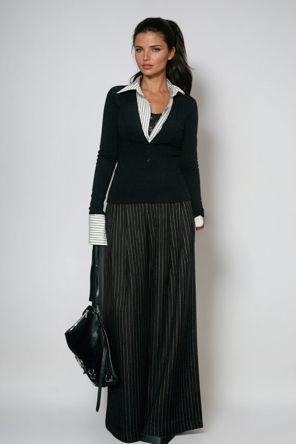 Cadmus Stripe Plunge Pants Set