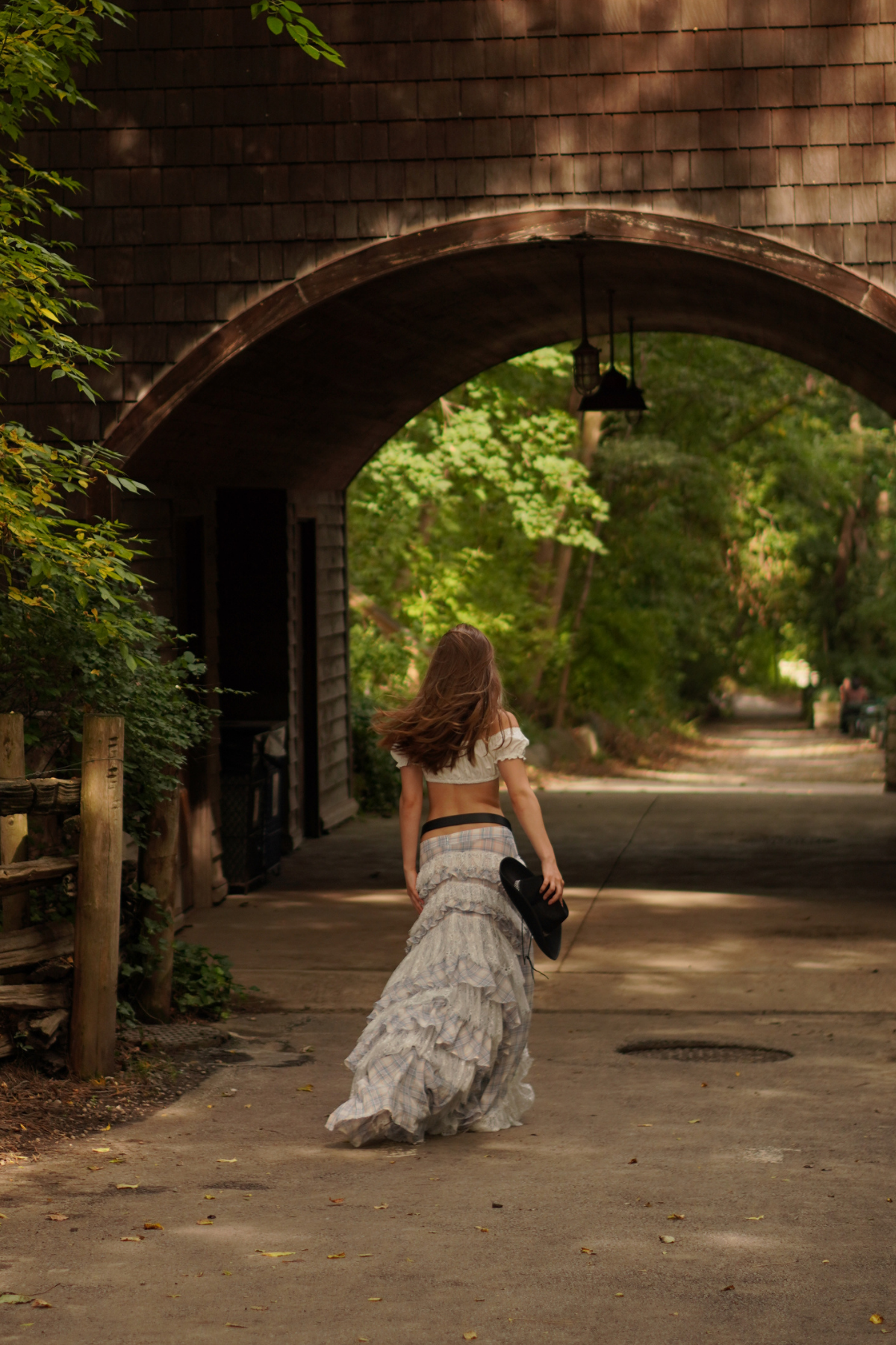 Cadoc Lace Up Crop Skirt Set