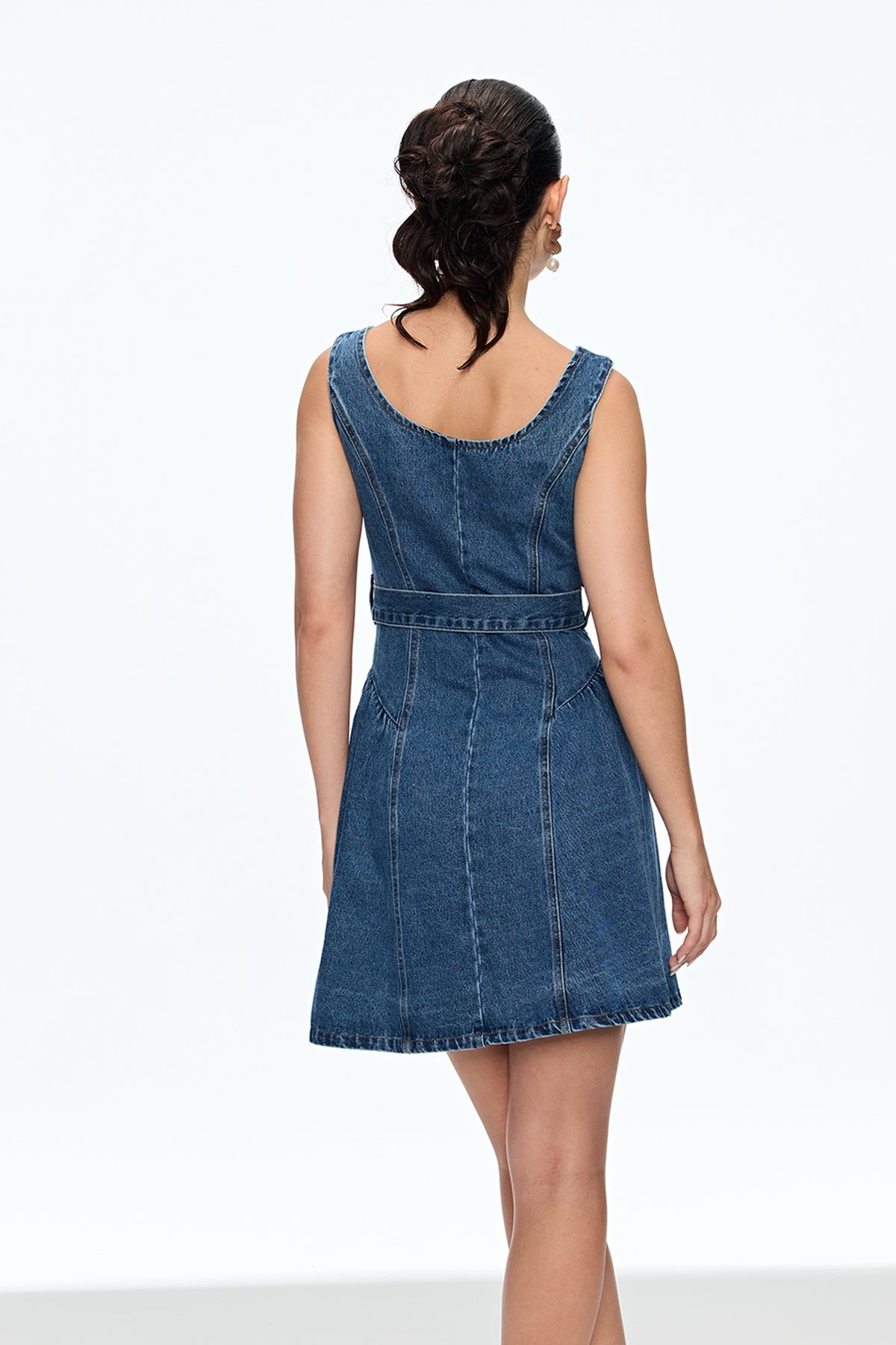 Caelia Sleeveless Denim Mini Dress
