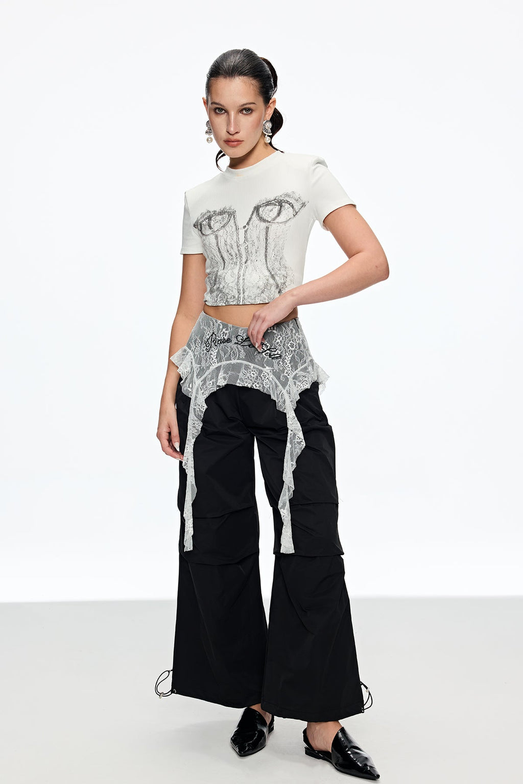 Caelina Lace Wide Leg Pants