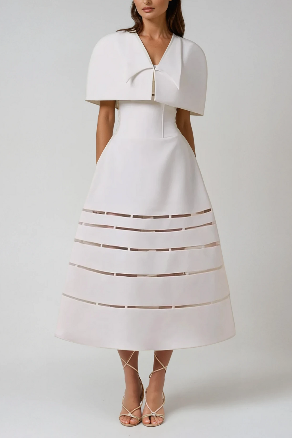 Caesar Shawl Cutout Maxi Dress