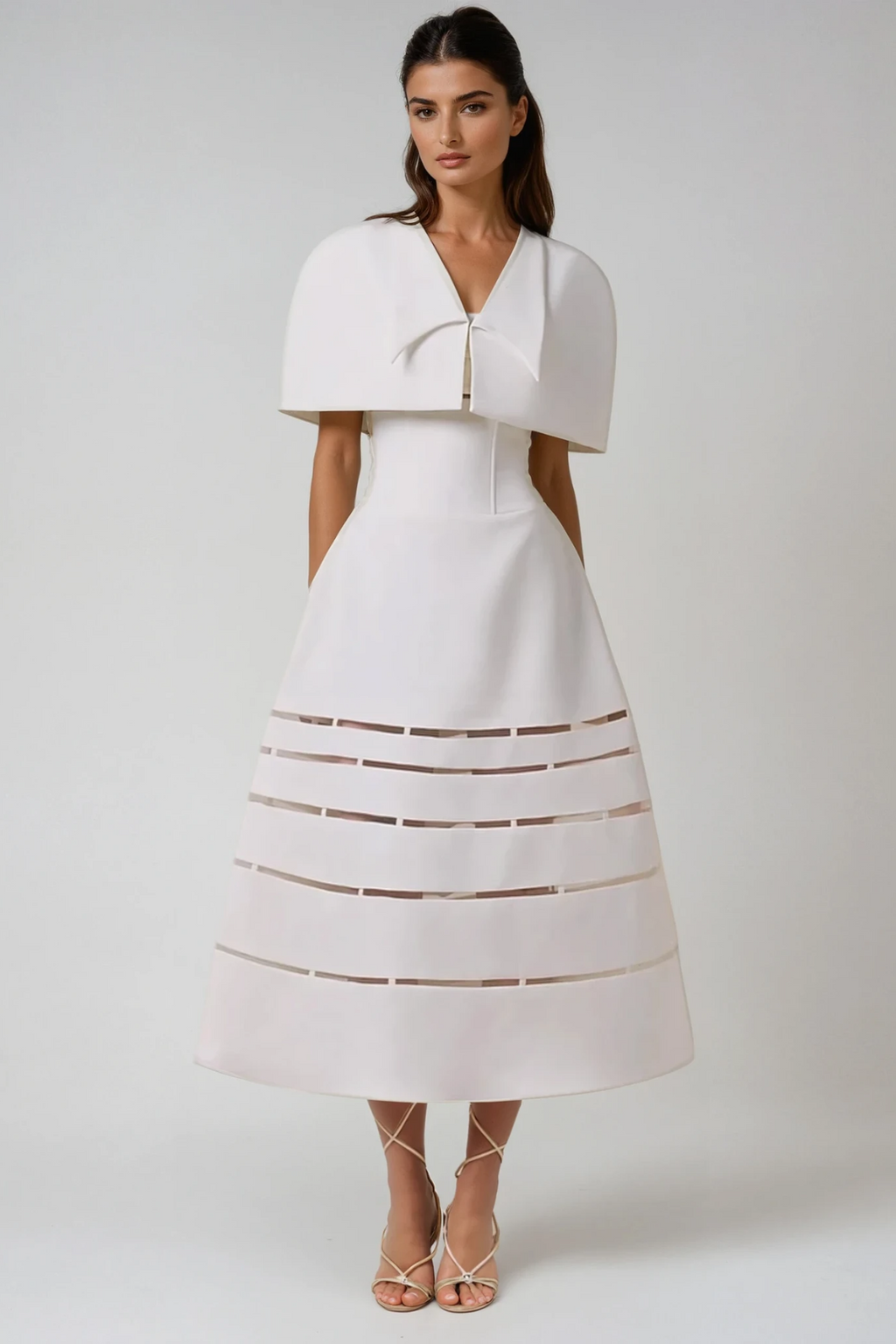 Caesar Shawl Cutout Maxi Dress