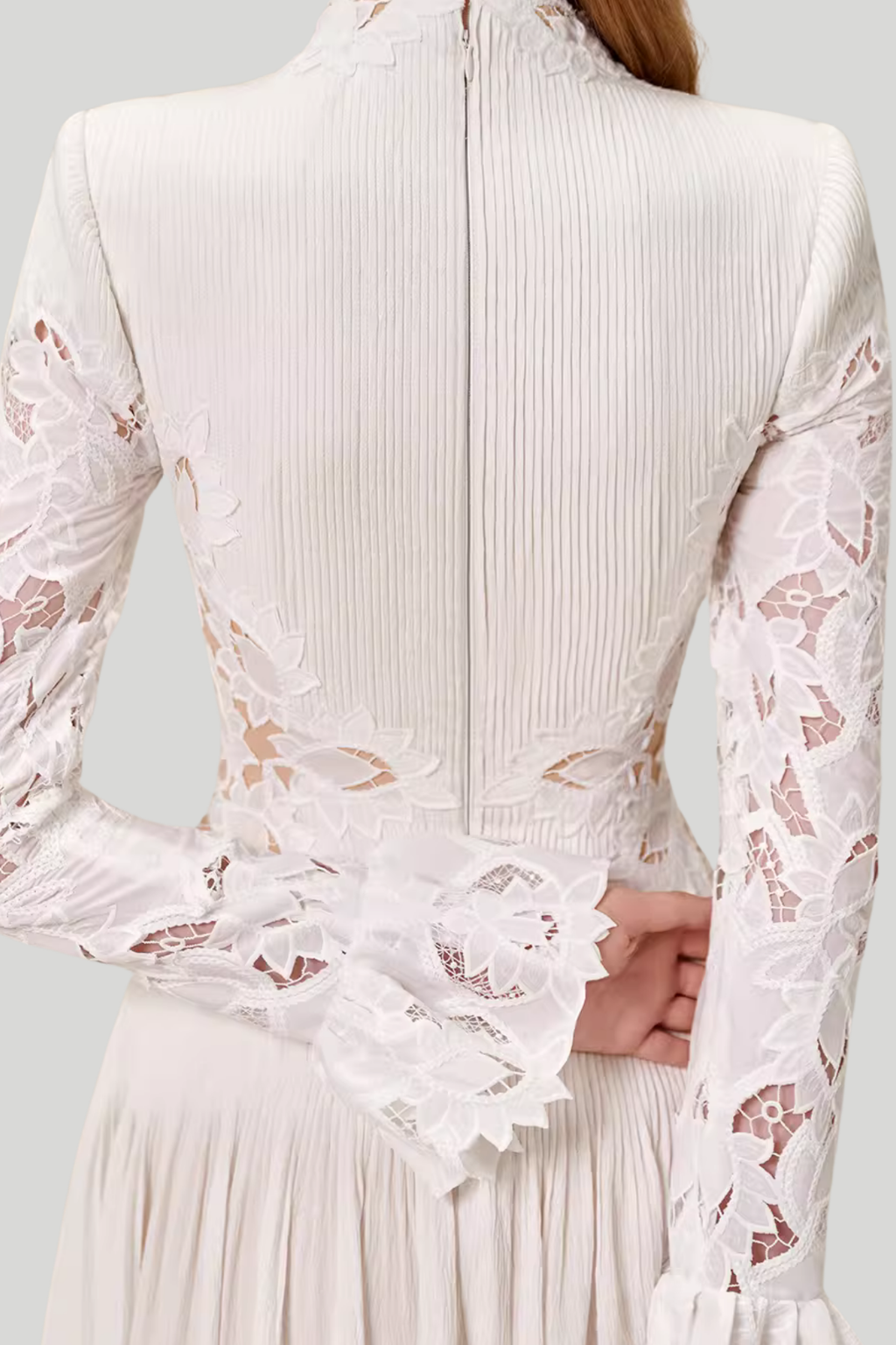 Caesarius Embroidered Ruch Lace Mini Dress