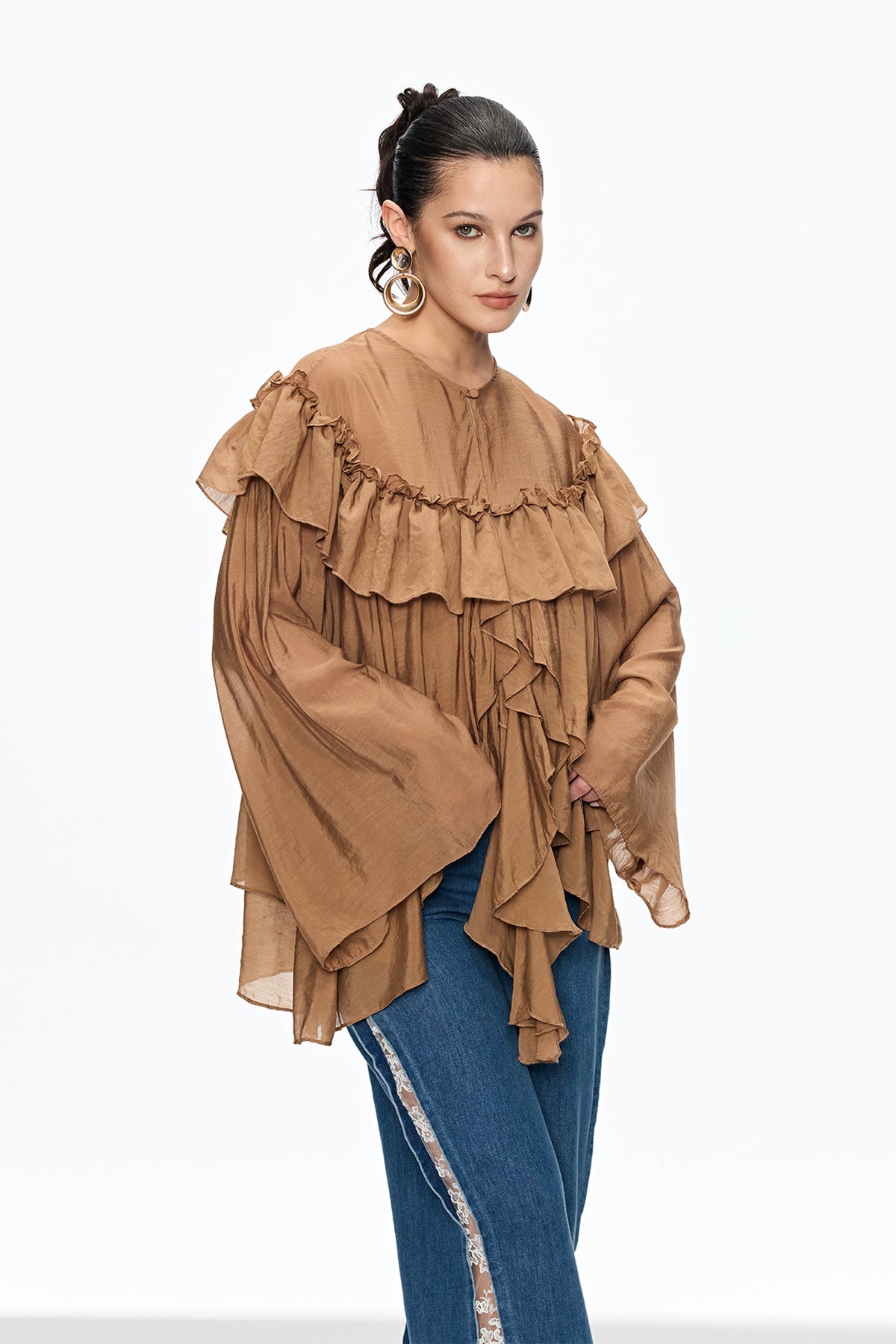 Cairbre Ruffle Fringe Top