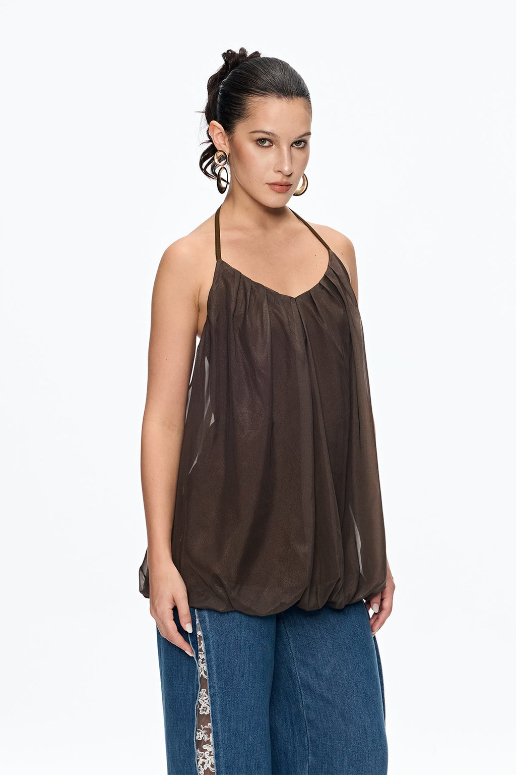 Cairo Halter Neck Ruch Top