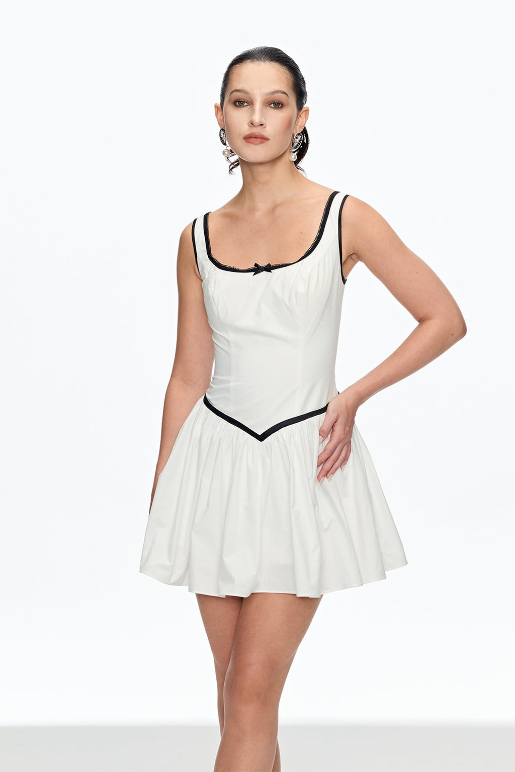 Cale Sleeveless Ruch Mini Dress