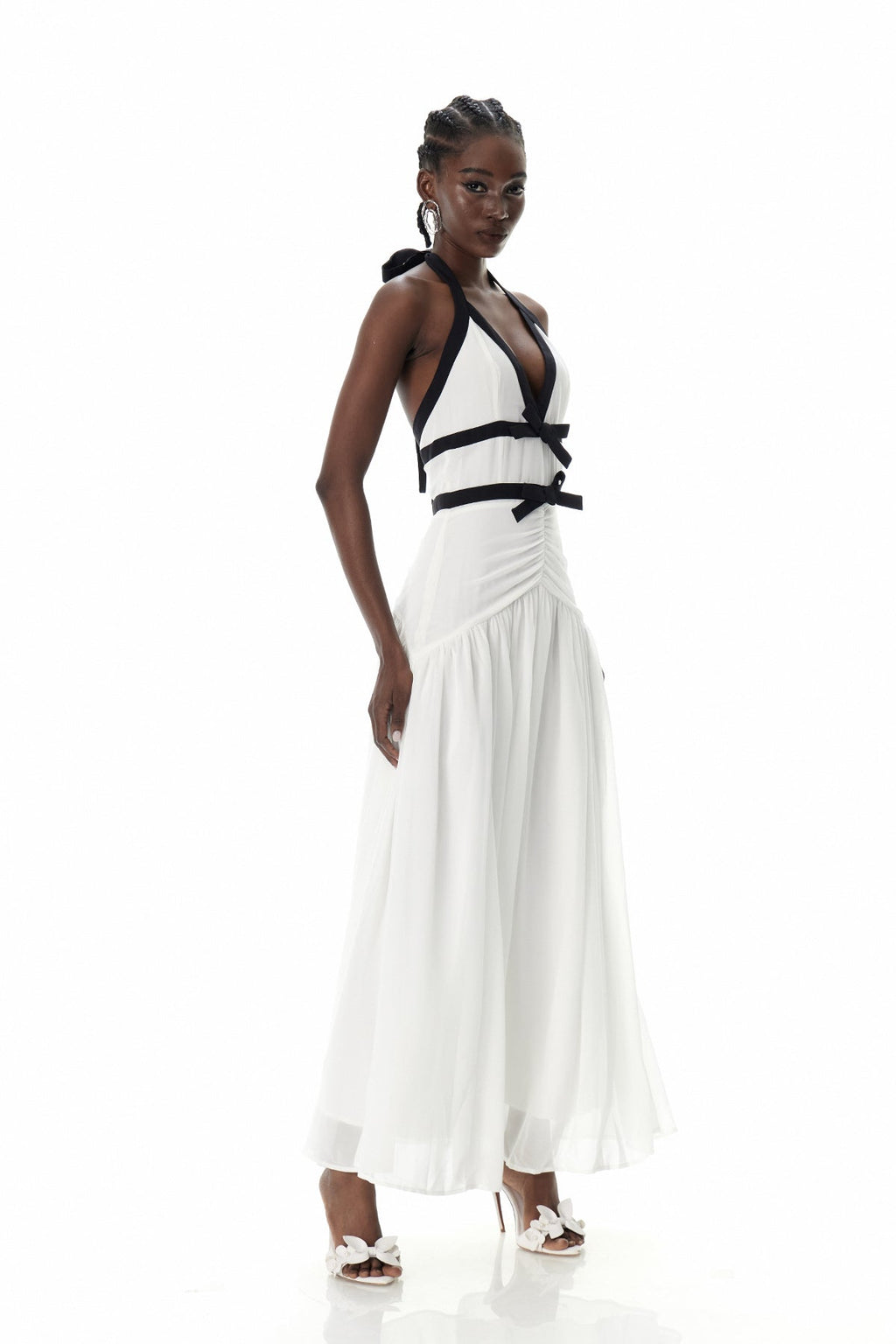 Calixte Plunge Bow Maxi Dress
